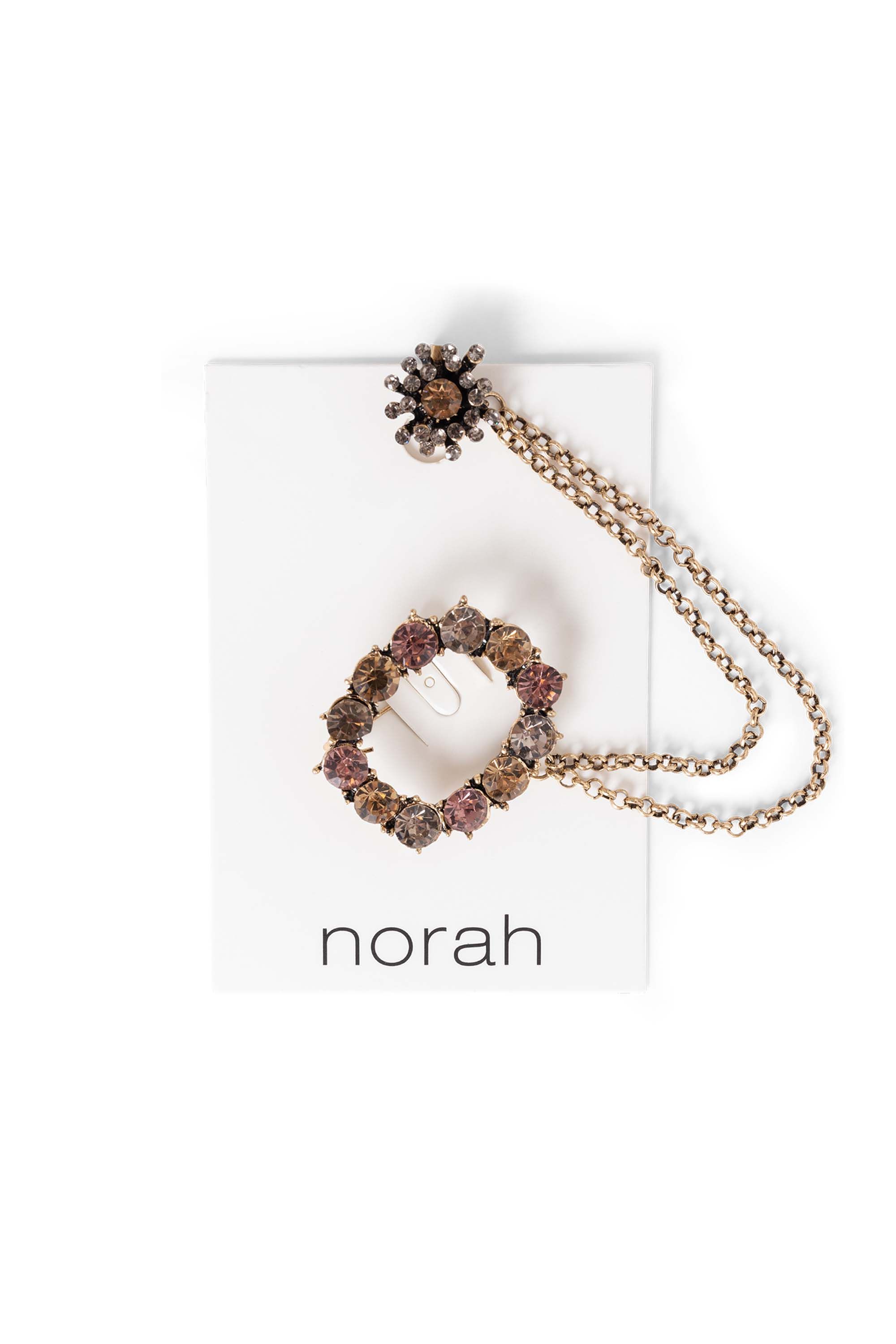Norah Broche met gekleurde steentjes gold multicolor 217492-198-ONE