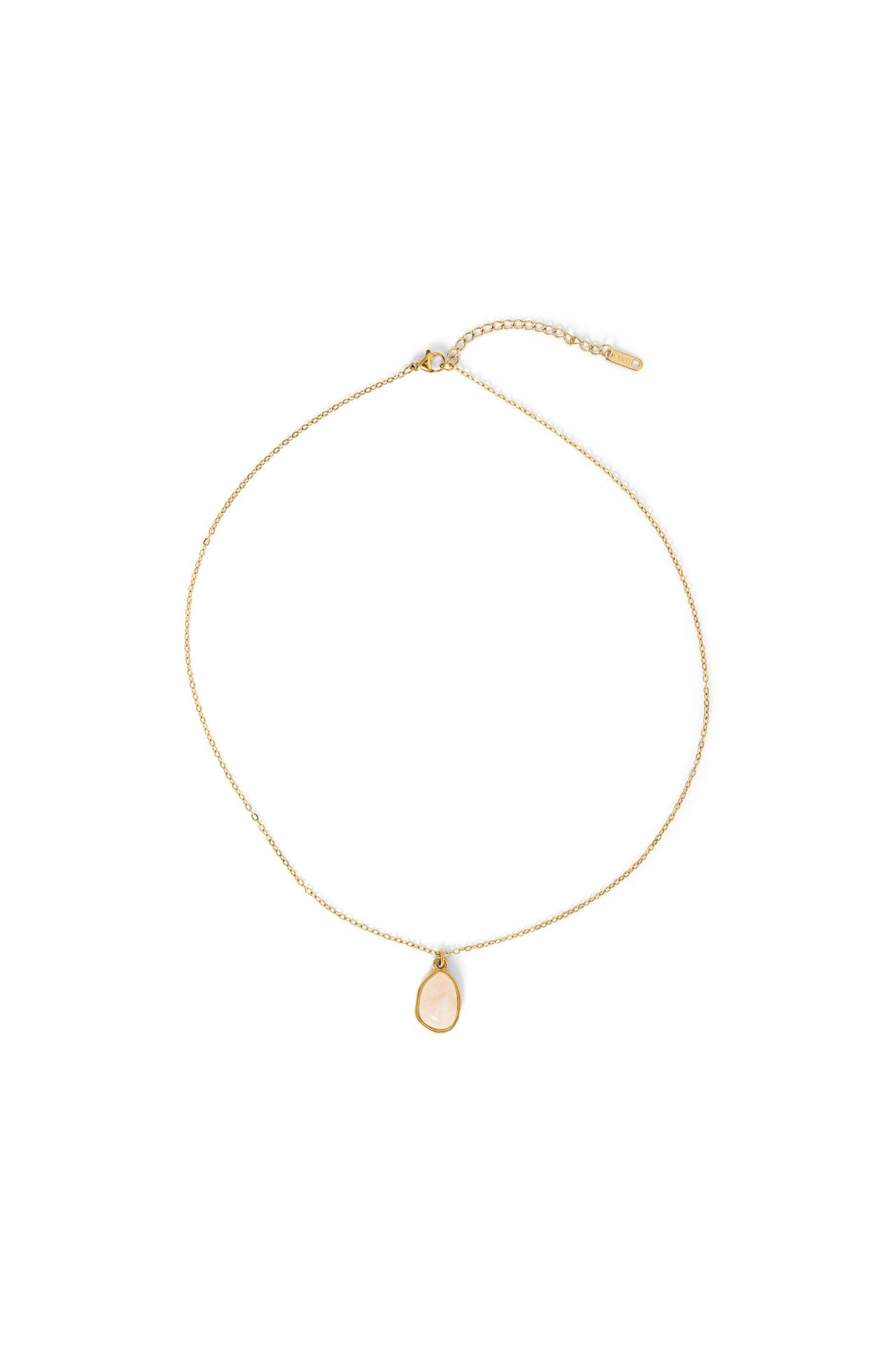 Norah Goudkleurige ketting met roze steen gold multicolor 217500-198-ONE