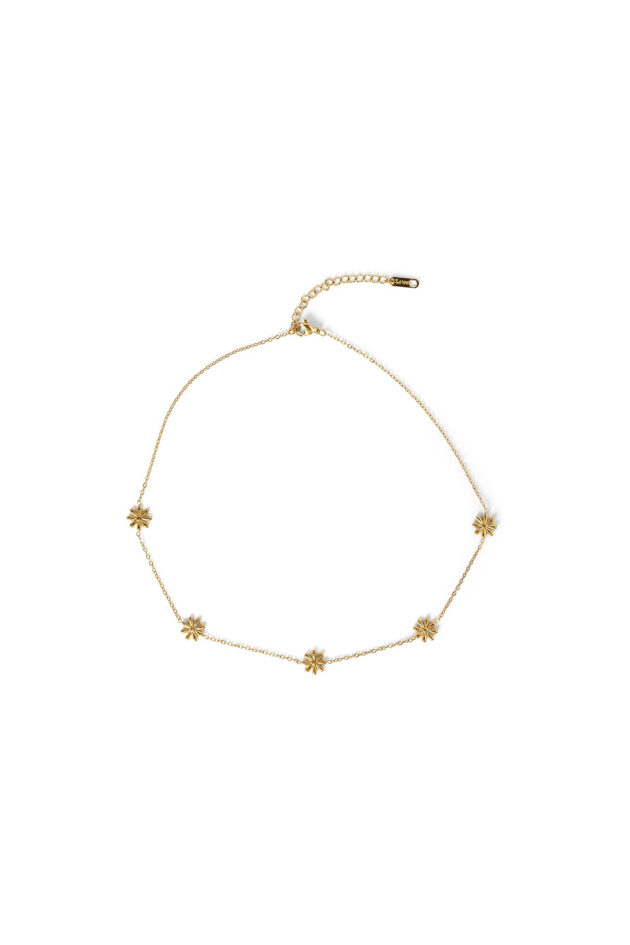 Norah Goudkleurige ketting met bloemen gold 217501-199-ONE