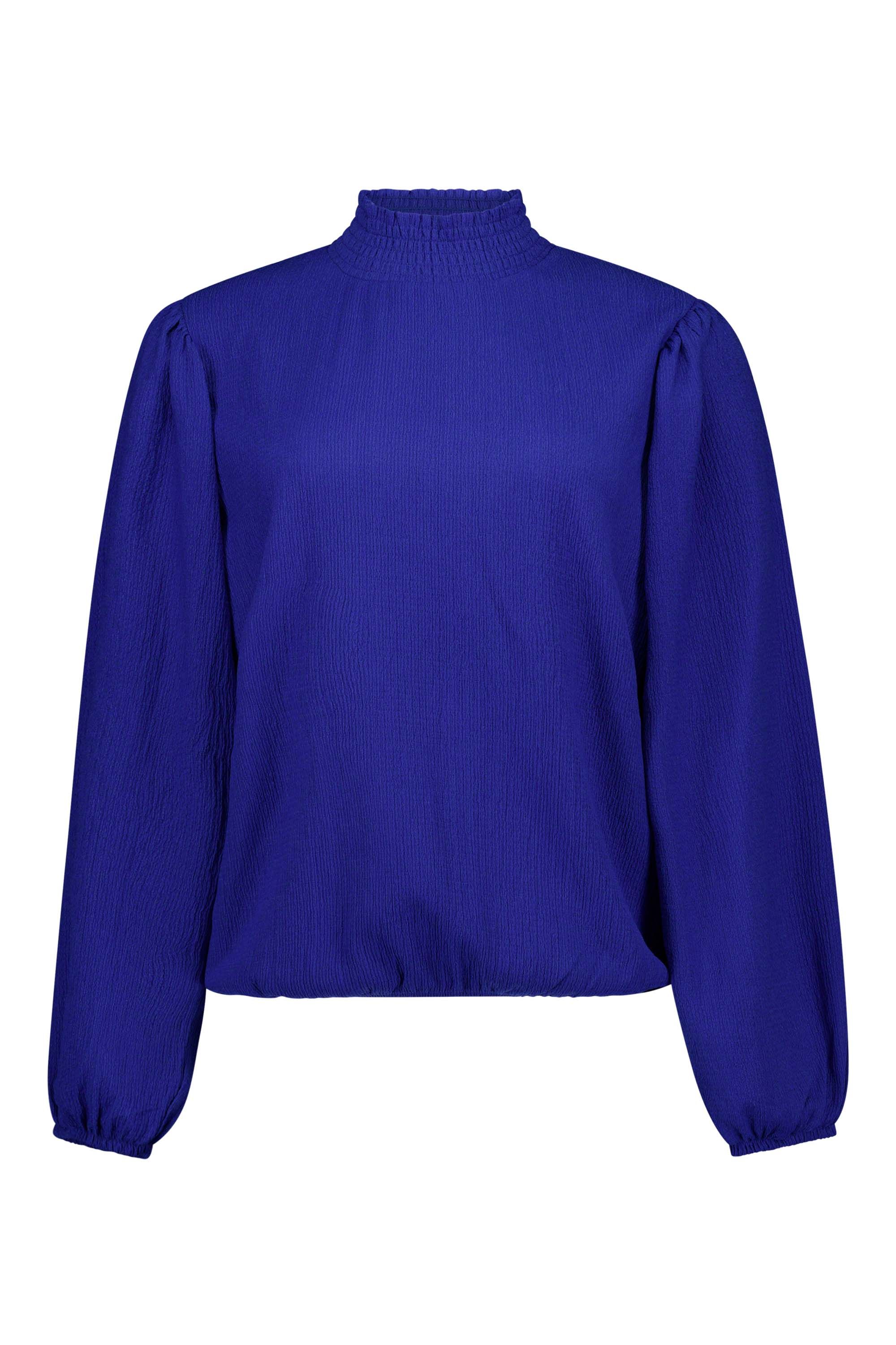 Norah Kobaltblauwe blouse met col cobalt 217524-468-36