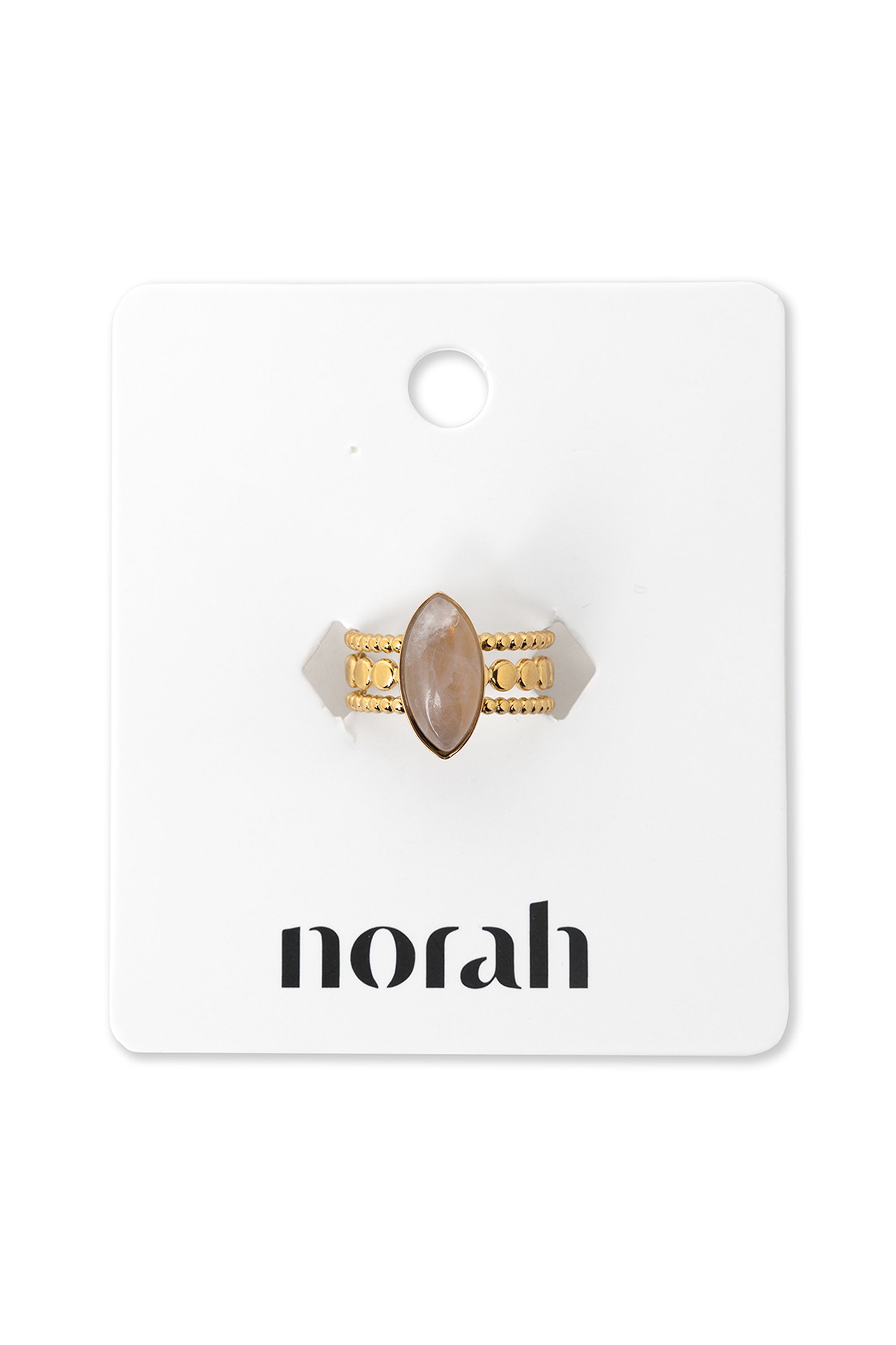 Norah Goudkleurige ring met roze steen gold multicolor 217535-198-ONE