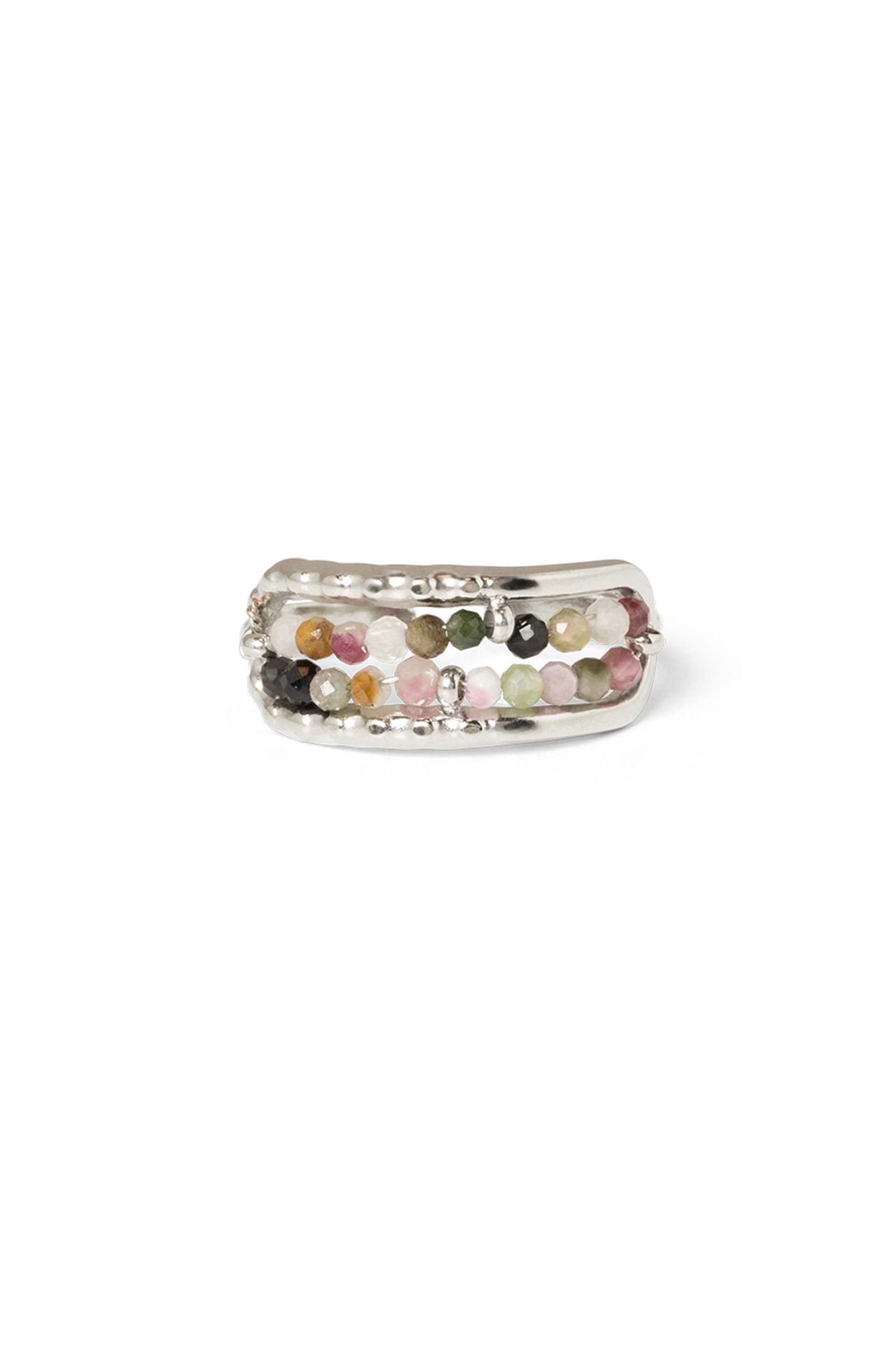 Norah Zilverkleurige ring met kralen silver multicolor 217537-093-ONE