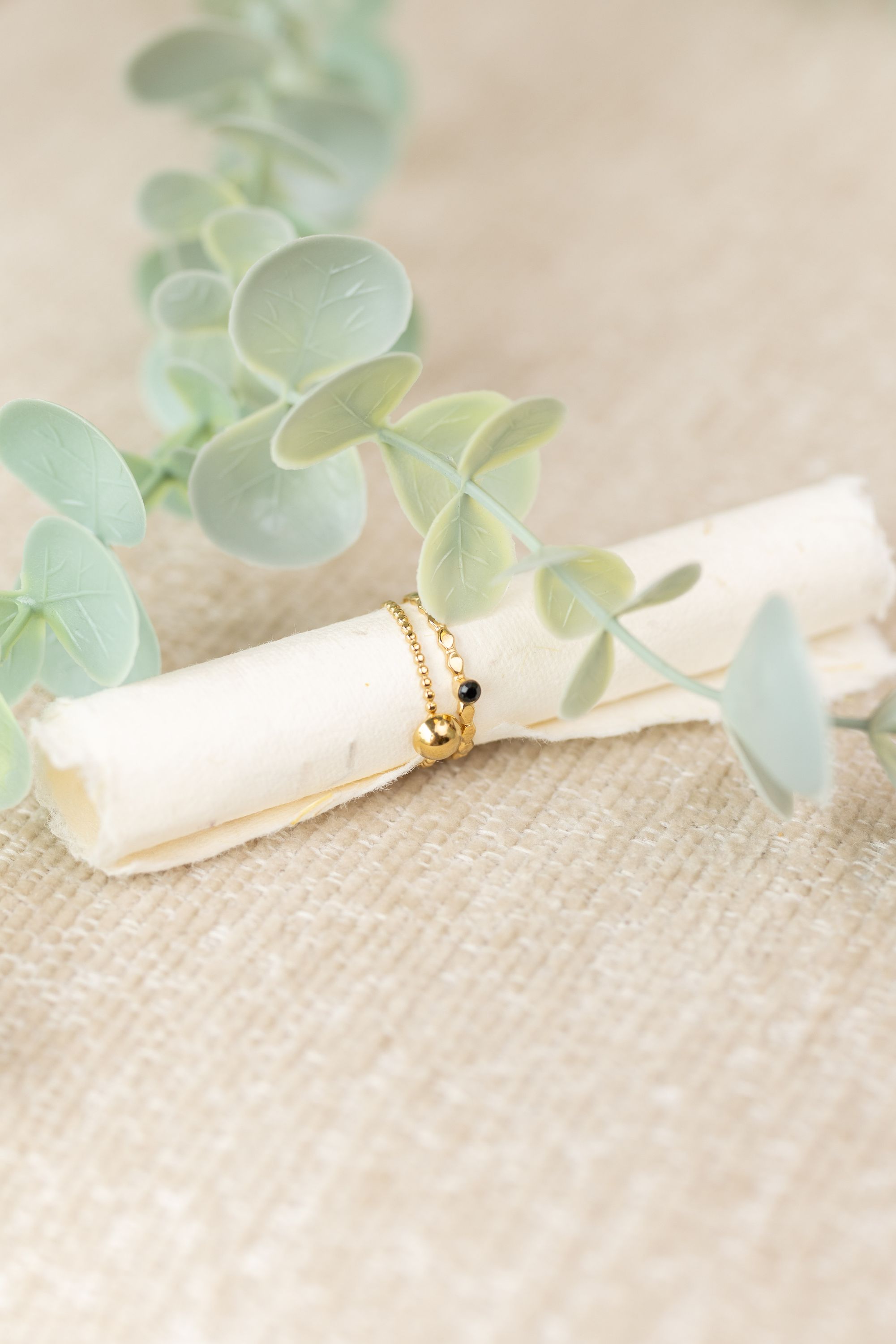 Dubbele goudkleurige ring