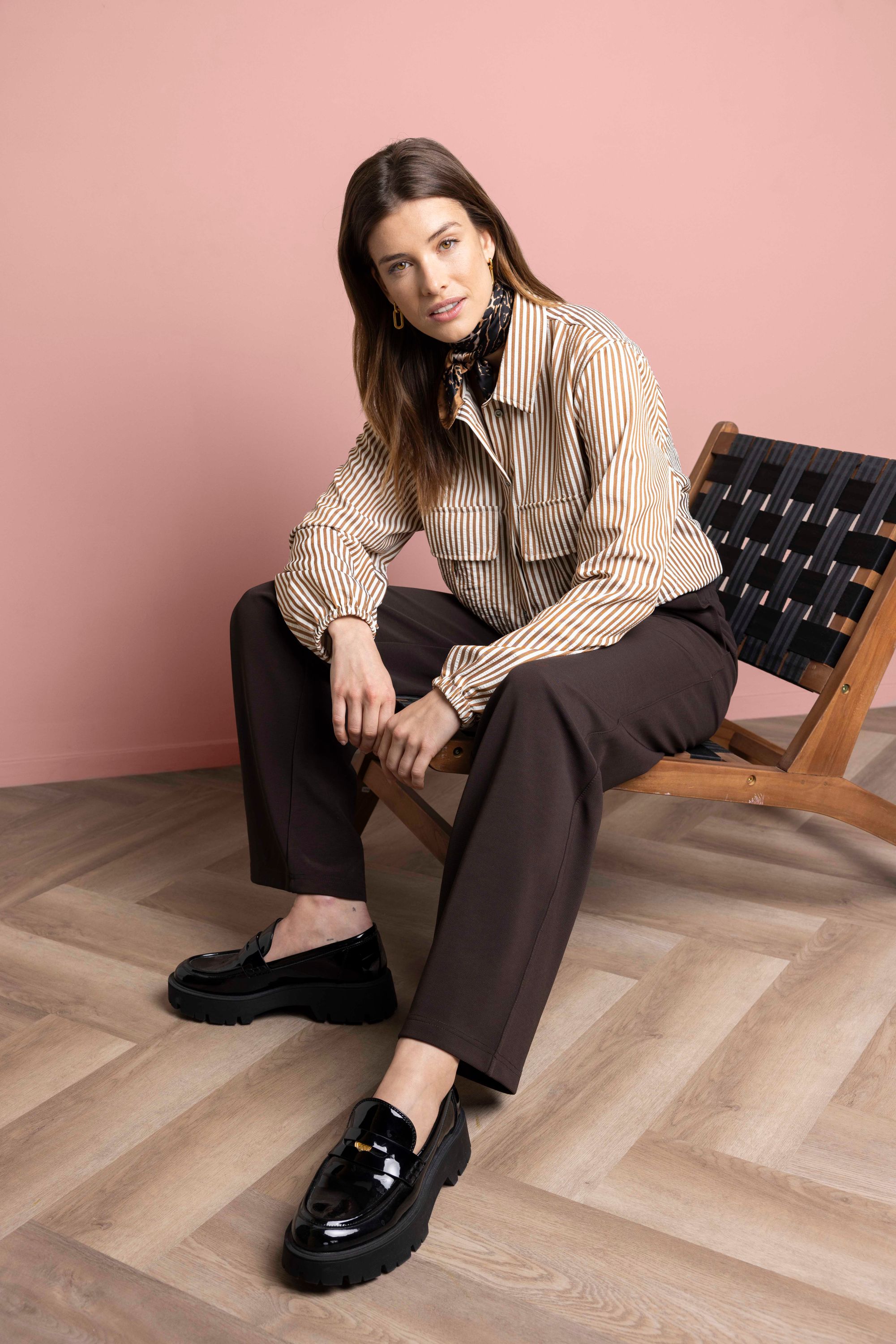 Norah Tracy broek | Donkerbruin | L32 dark brown 217550-299-34