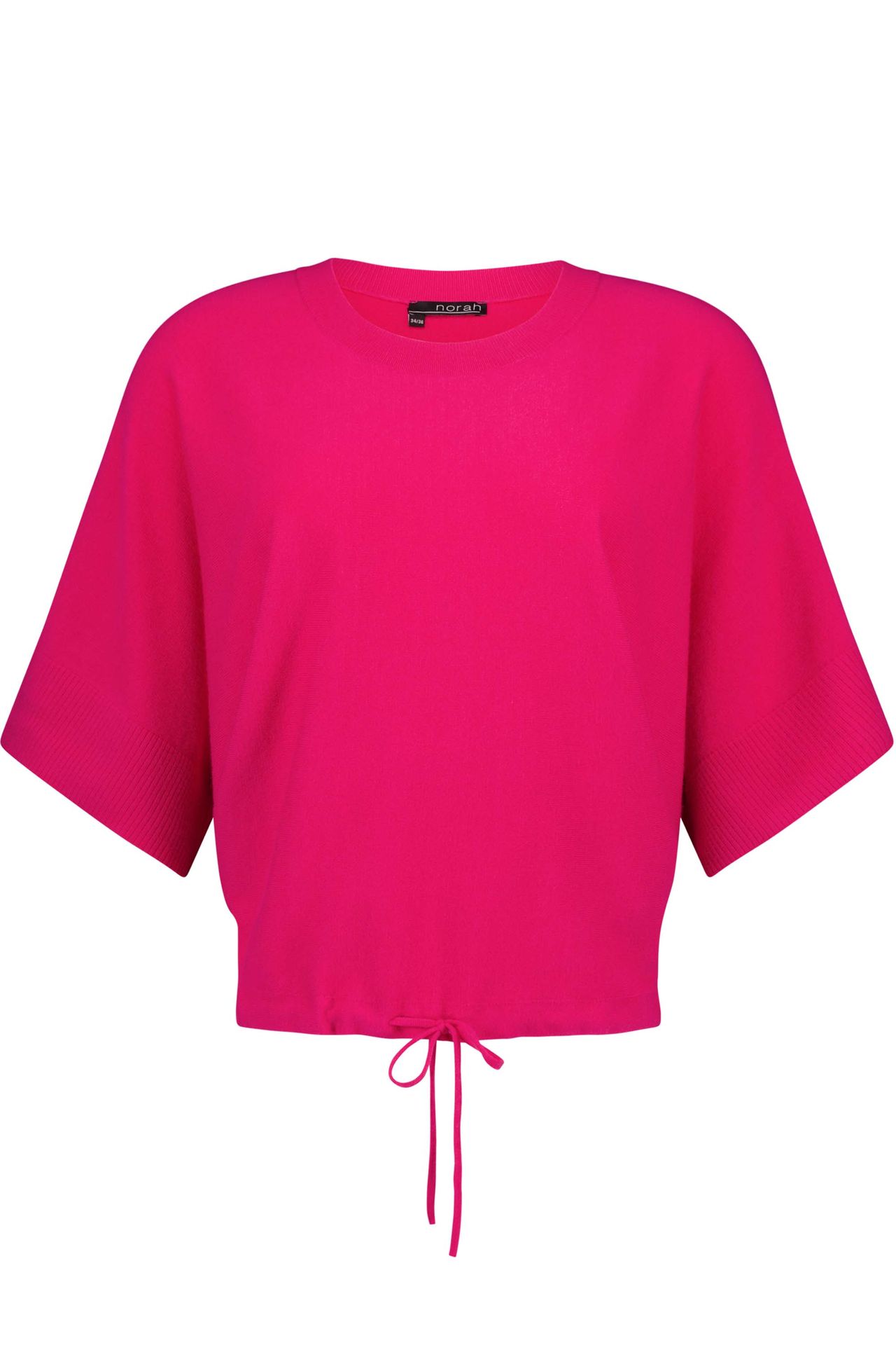 Norah Fijngebreide roze trui met trekkoord rouge pink 217554-908-34-36