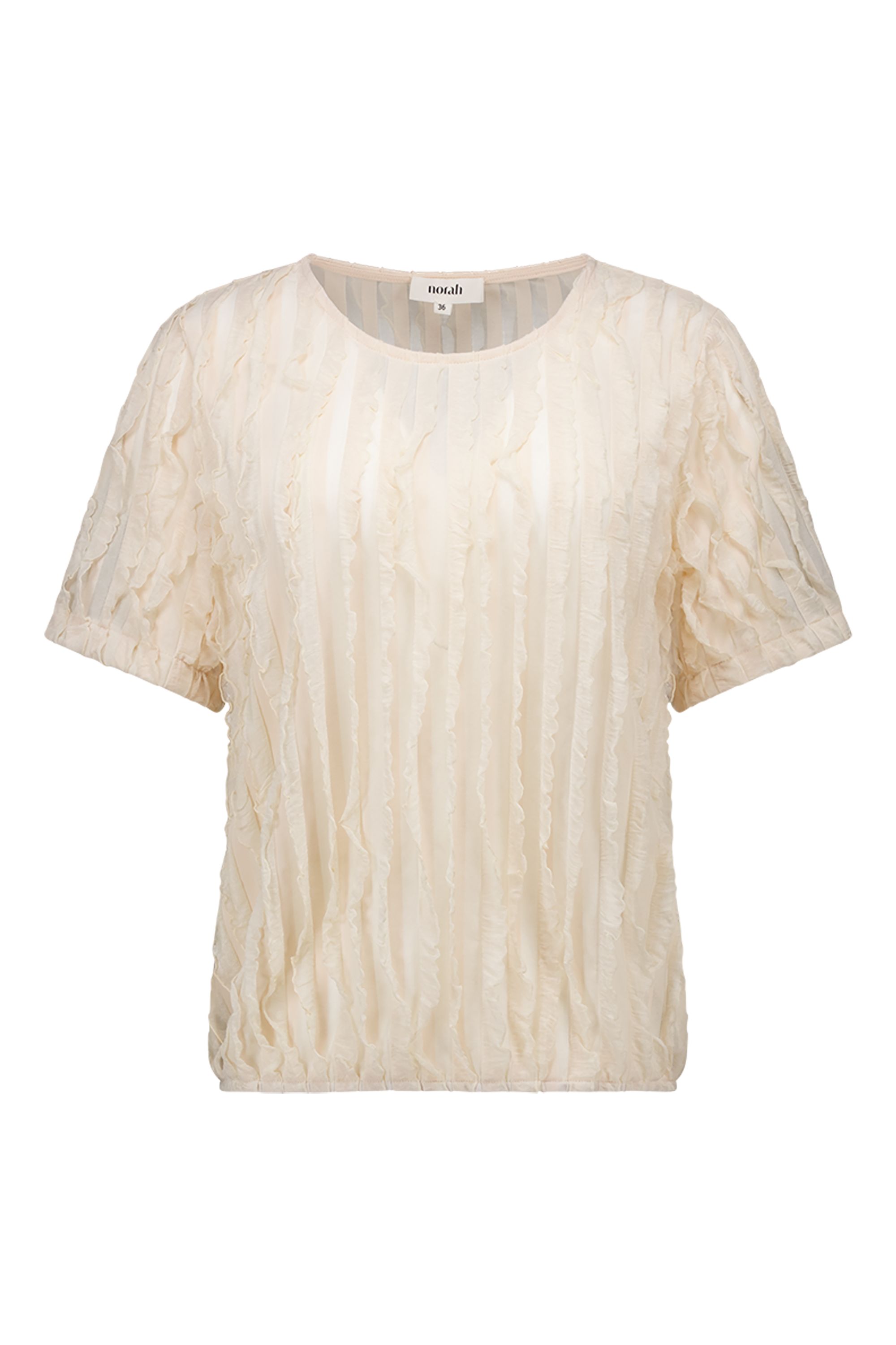 Norah Ecru shirt met ruches ecru 217564-102-44