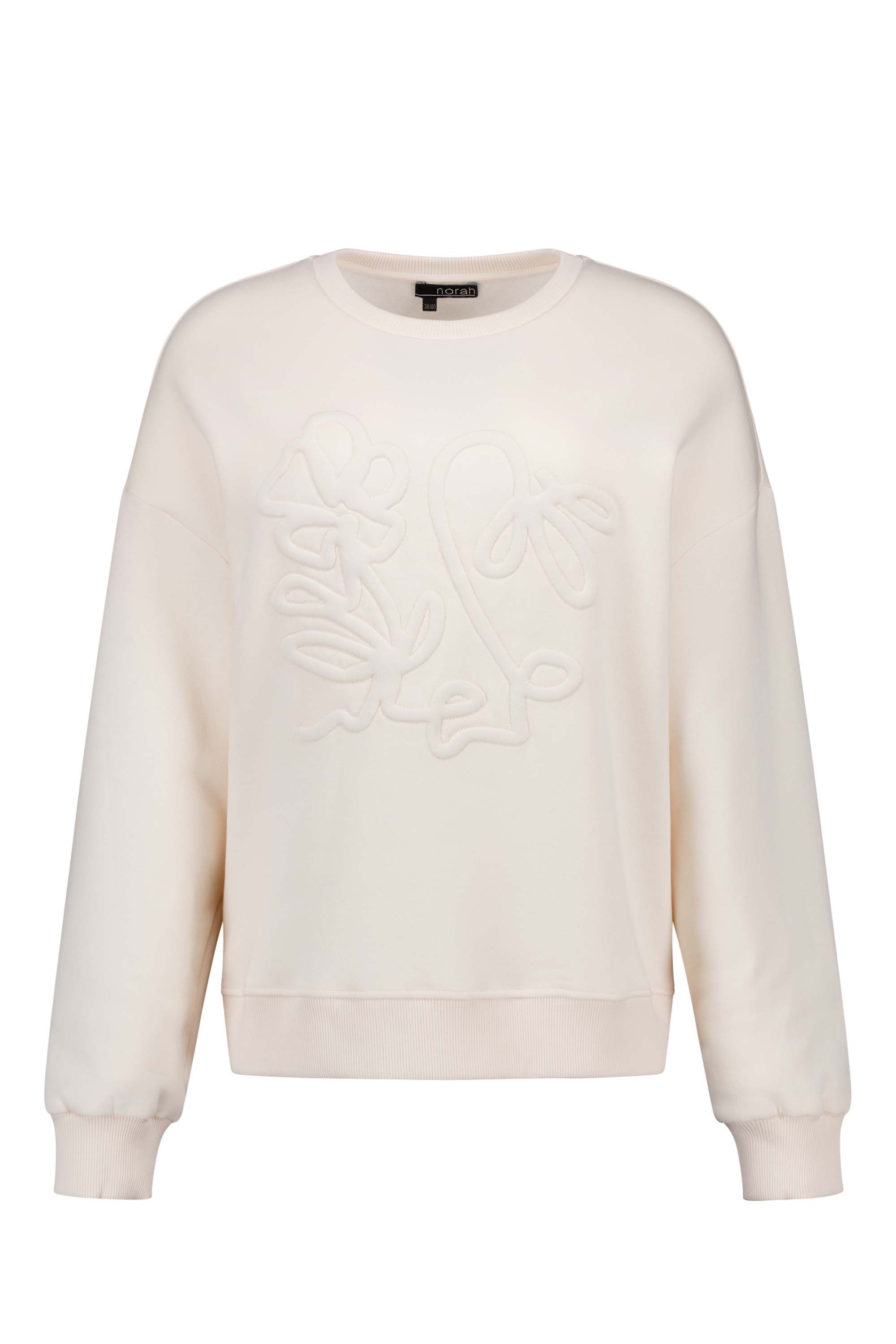 Norah Ecru sweater met bloem ecru 217565-102-46