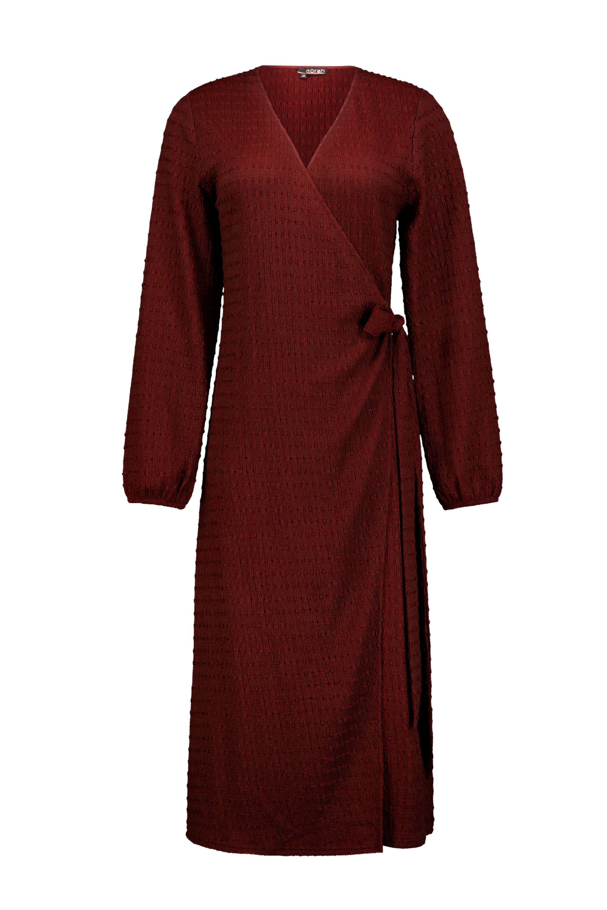 Norah Bordeaux overslag jurk wine red 217572-697-48