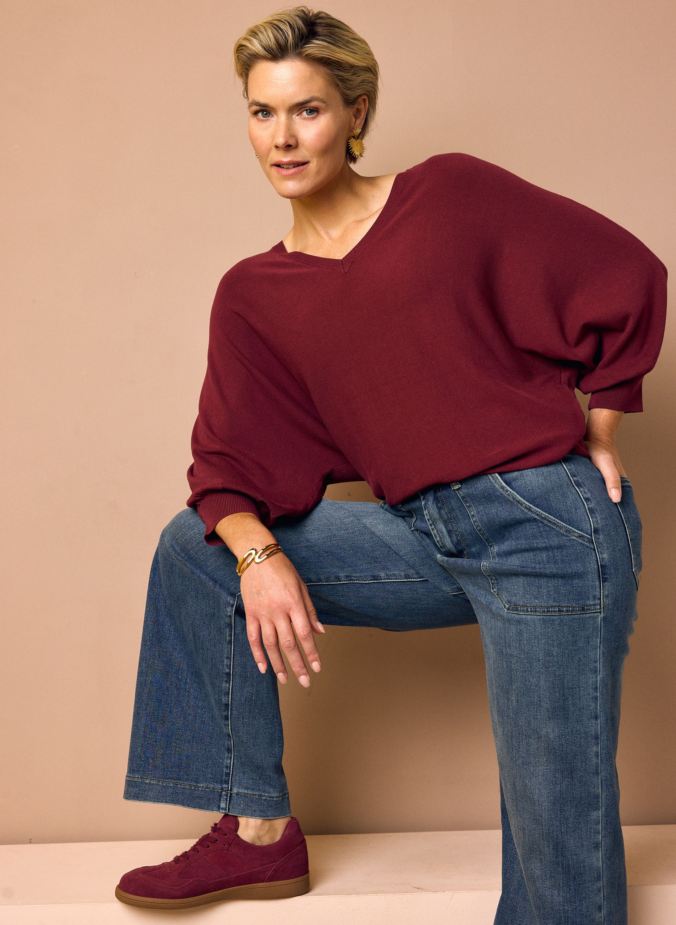 Norah Karen trui rood merlot 217573-698