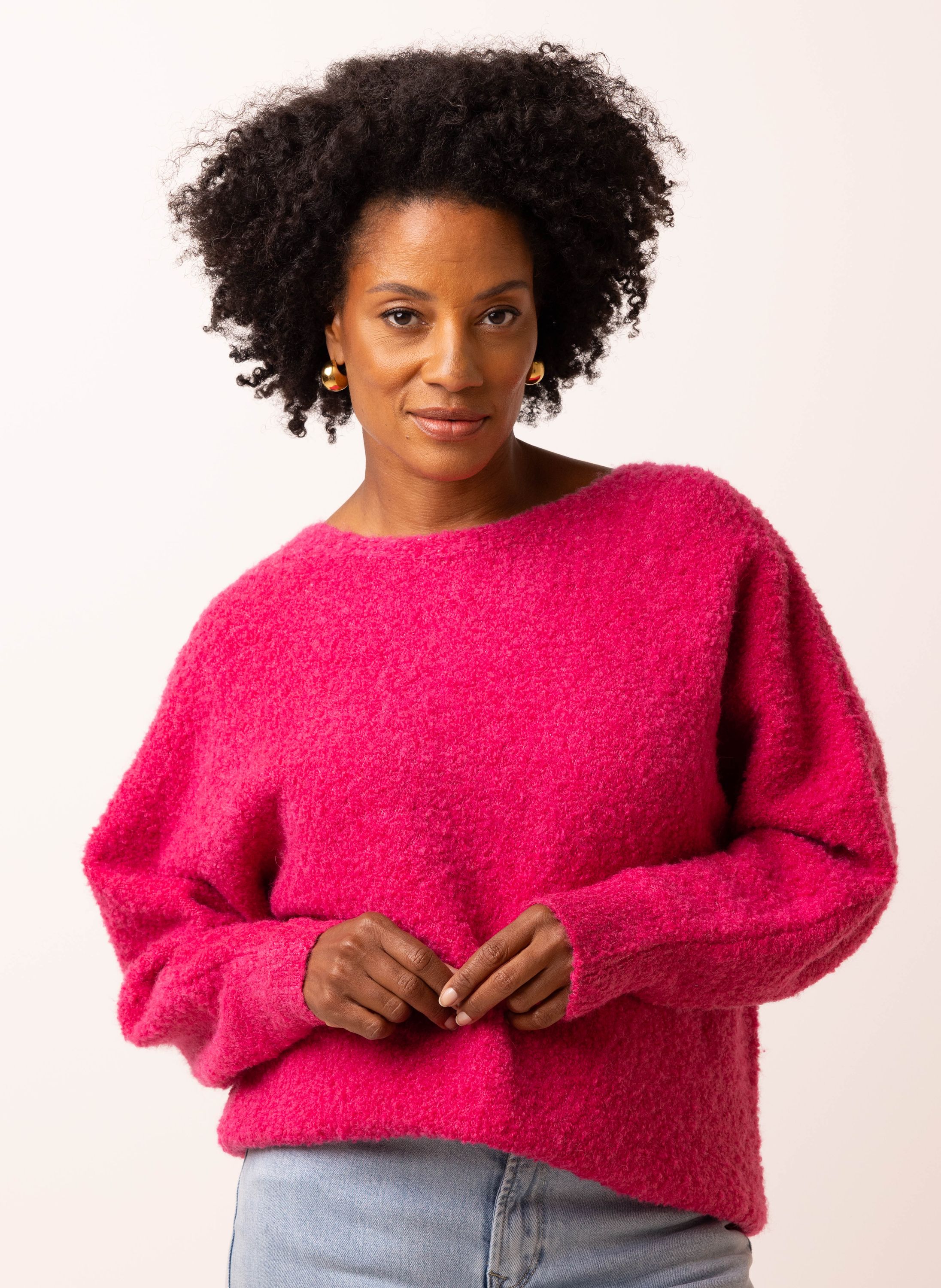 Norah Roze zachte trui fuchsia 217574-953-38