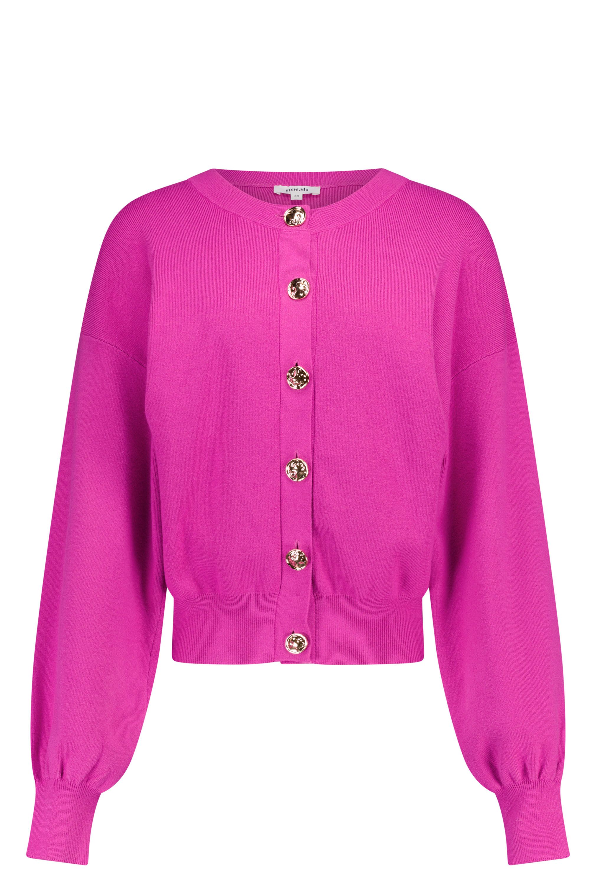 Norah Roze vest met goudkleurige knopen fuchsia 217577-953