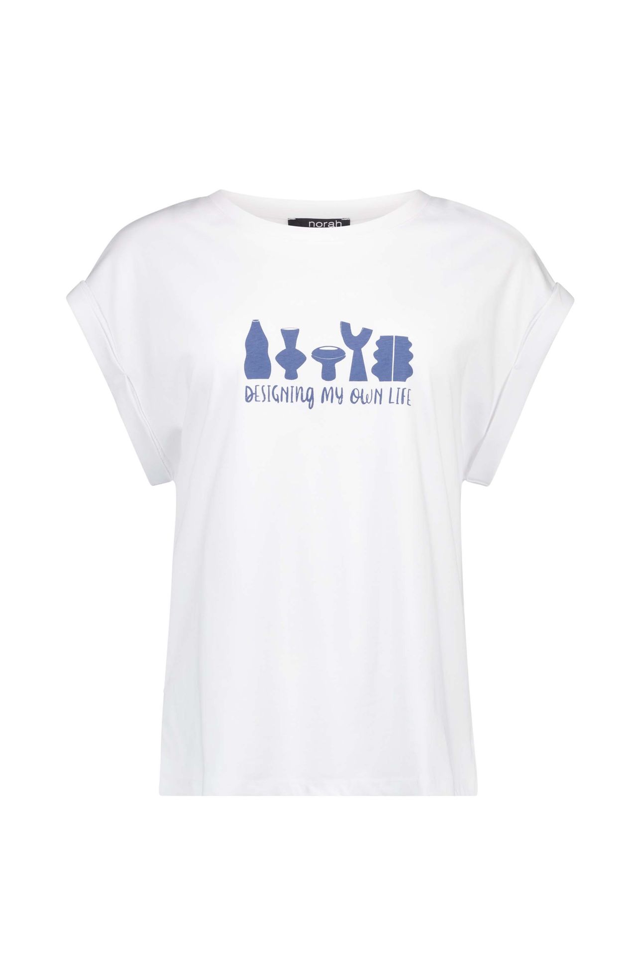 Norah Wit shirt met print white 217584-100-36