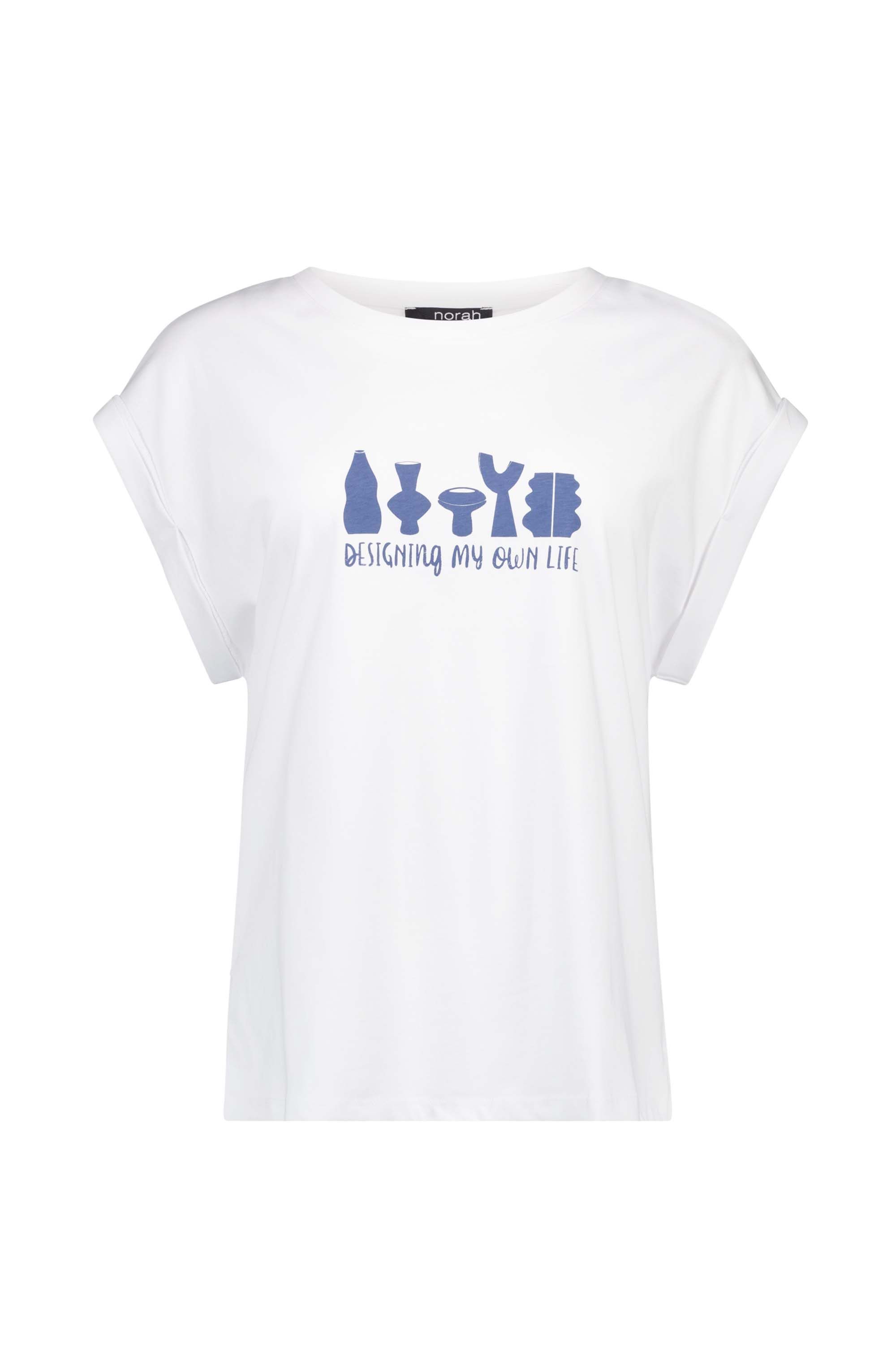 Norah Wit shirt met print white 217584-100-36