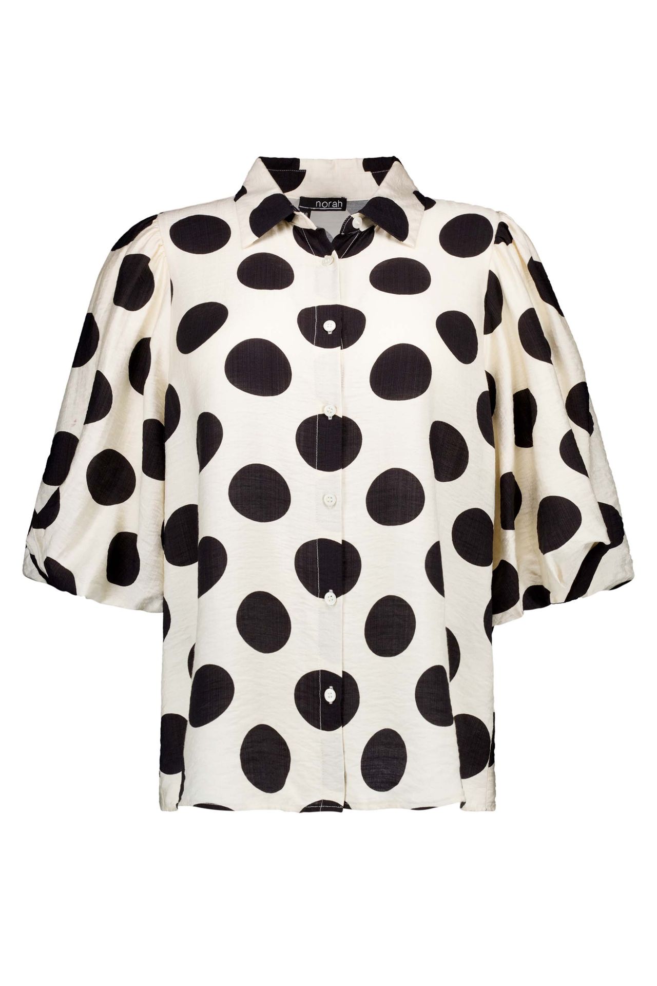 Norah Ecru blouse met stippen ecru/black 217590-170-44