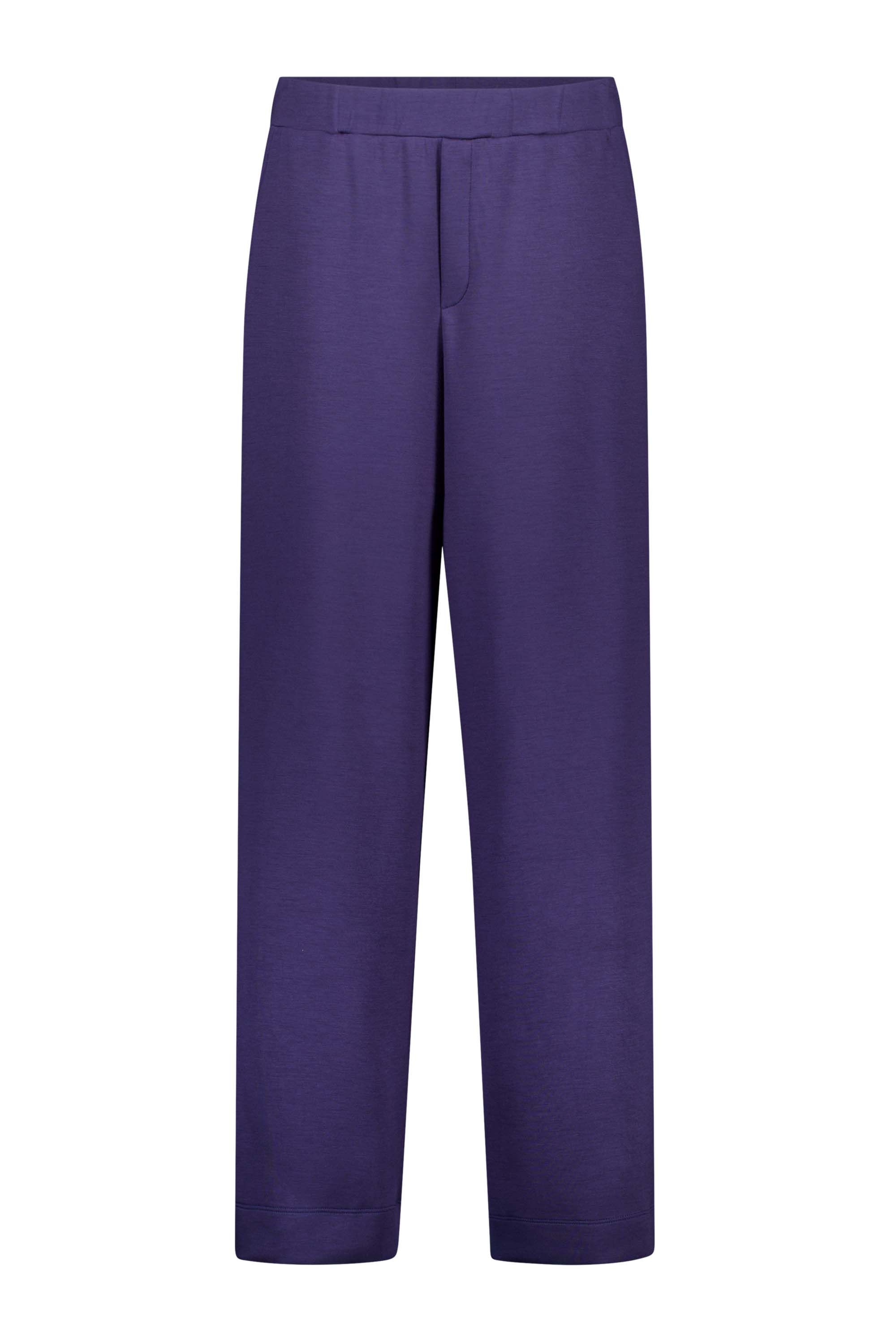 Norah Donkerblauwe rechte broek met elastische tailleband navy 217591-492-38