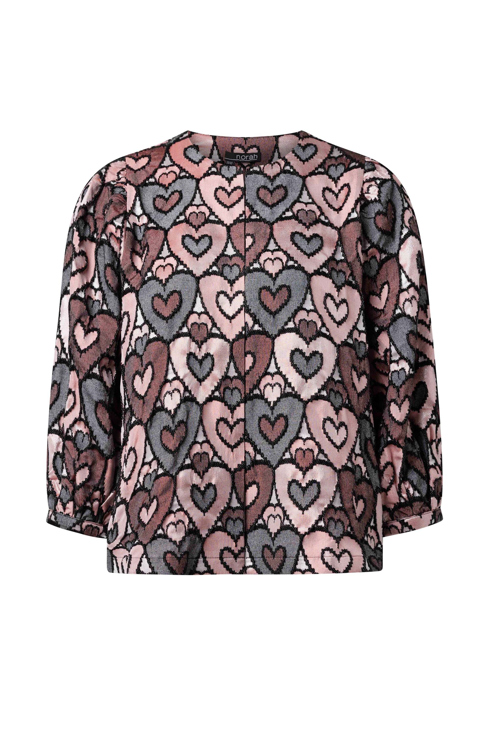 Norah Roze jasje met hartjes pink multicolor 217595-920-40