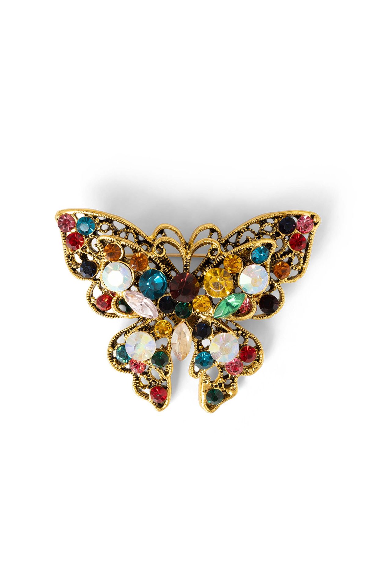 Norah Broche butterfly gold multicolor 217608-198-ONE