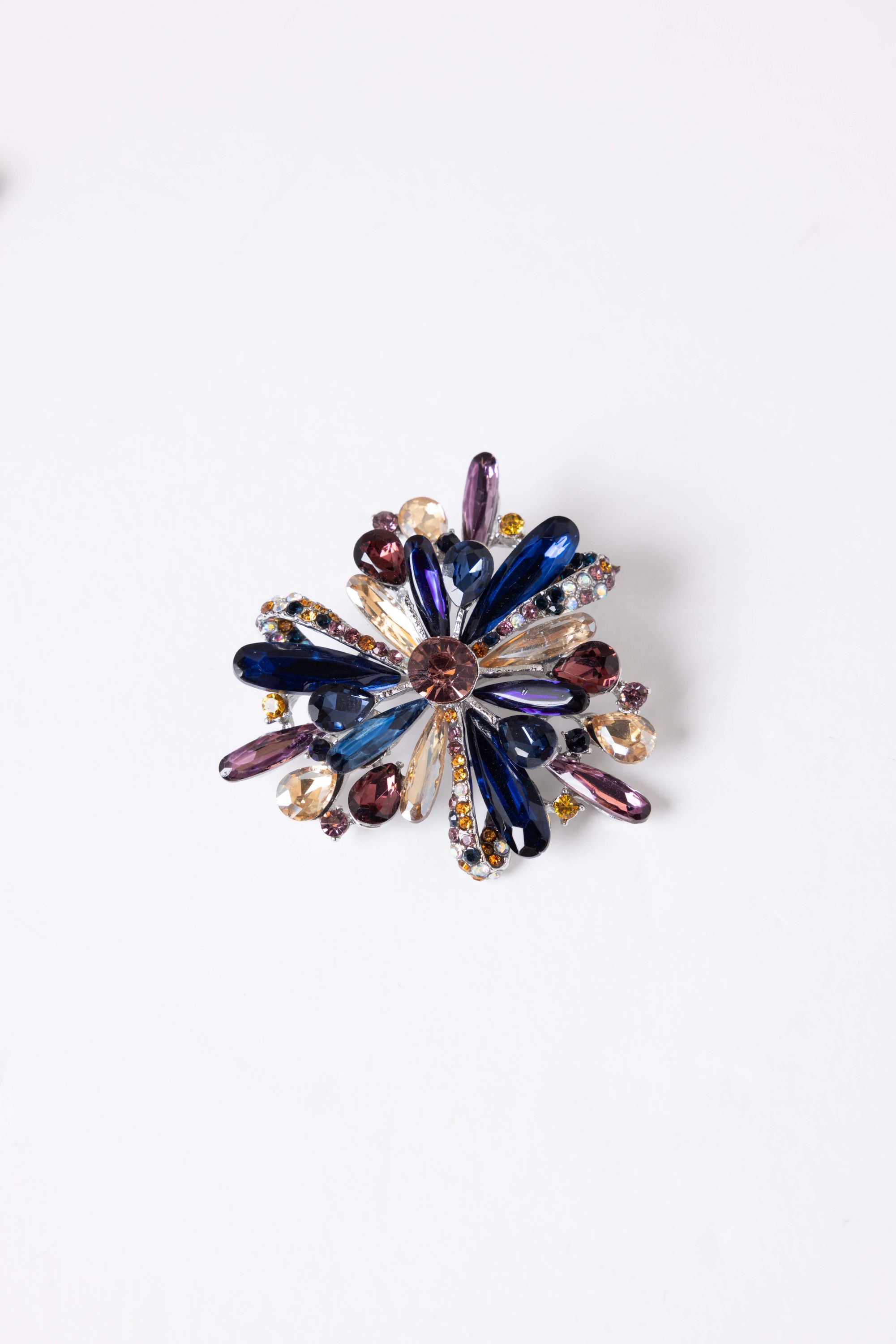Norah Broche kleurrijke bloem silver multicolor 217610-093-ONE