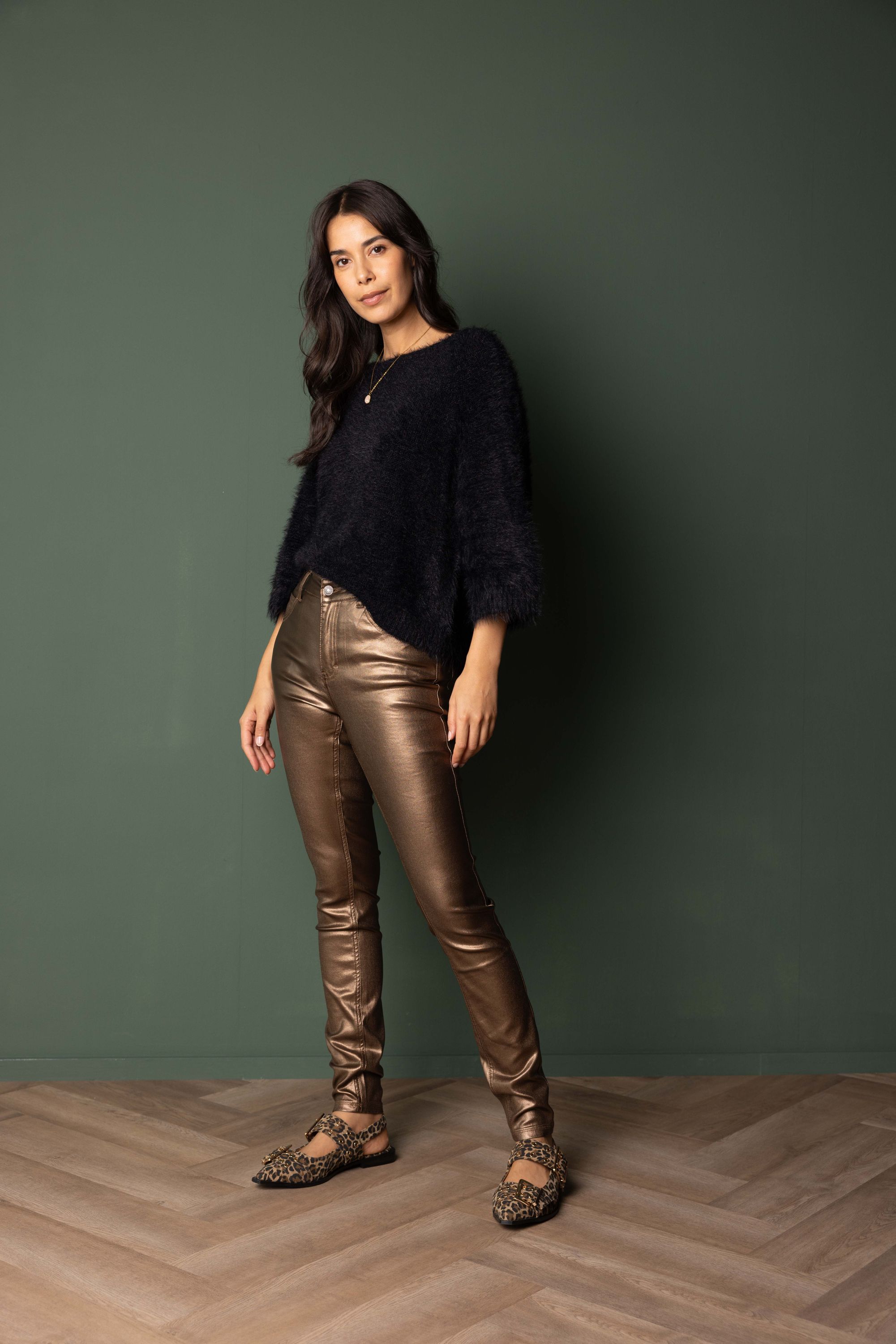 Norah Chelsea jeans | Slim | Bronskleurig | Cropped bronze 217612-310-42