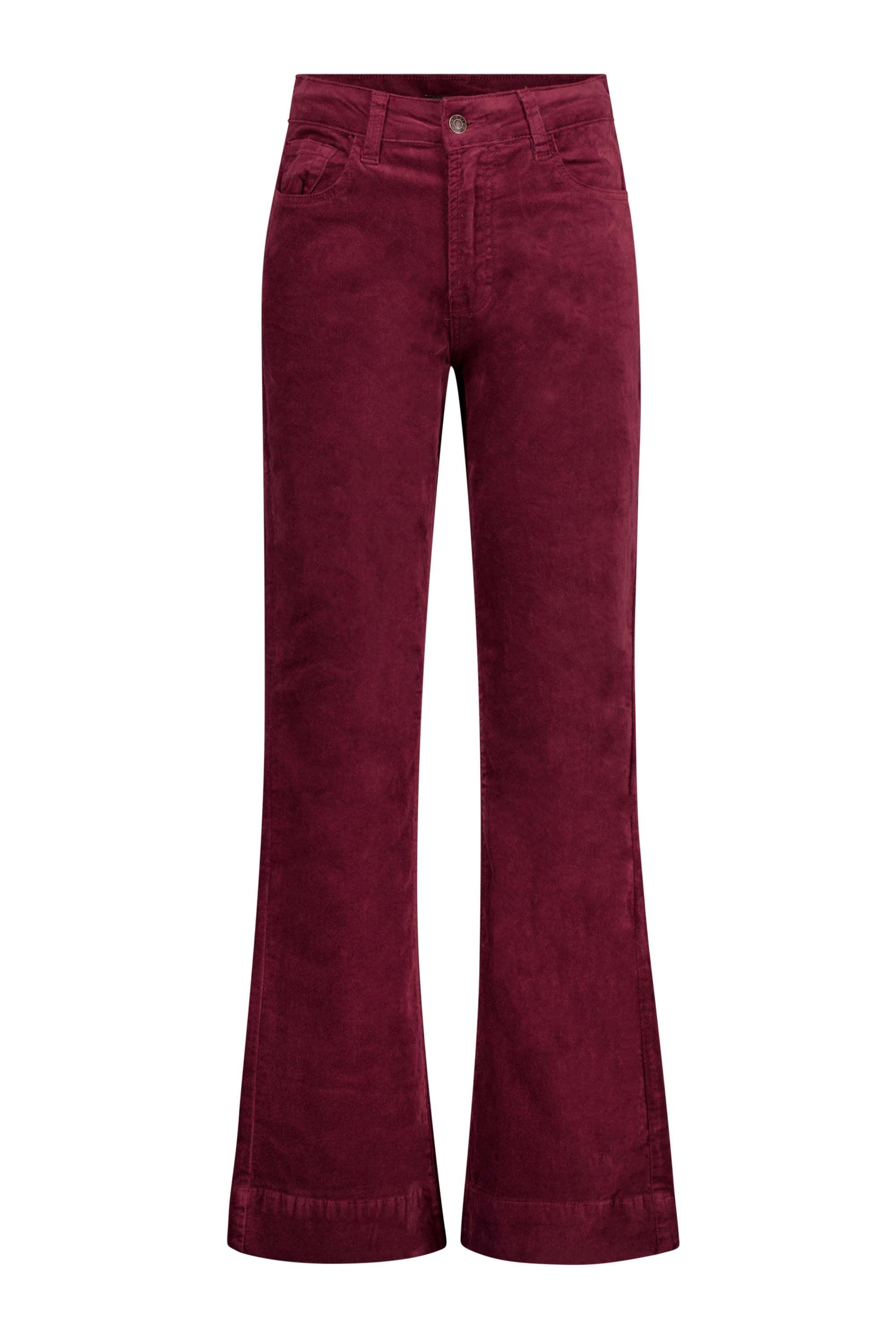 Norah Flora jeans | Flared | Bordeaux velvet | L32 bordeaux 217613-696-34