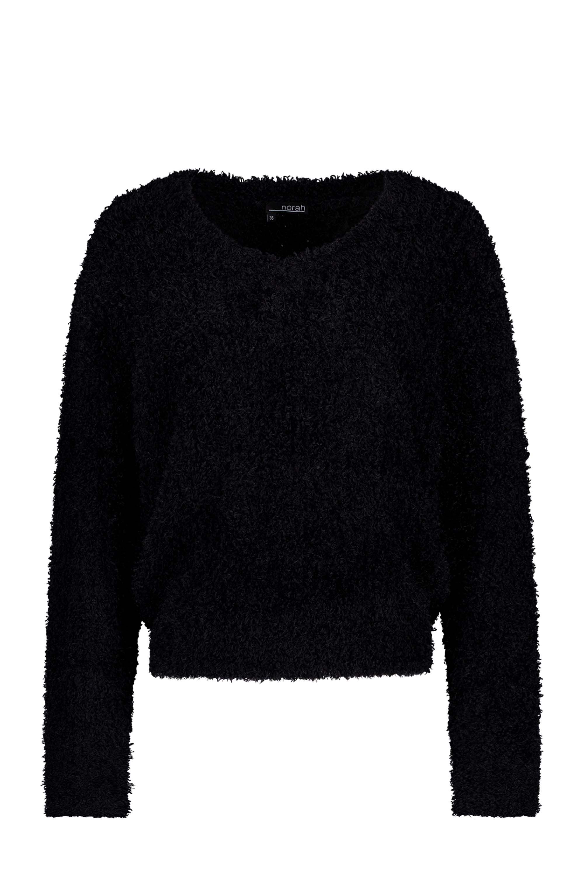 Norah Zwarte gebreide trui van een zachte stof black 217615-001-38