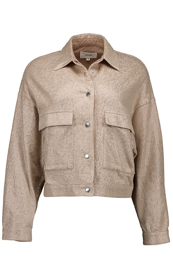 Norah Zandkleurig jasje met zilverkleurige stippen sand 217639-110-38