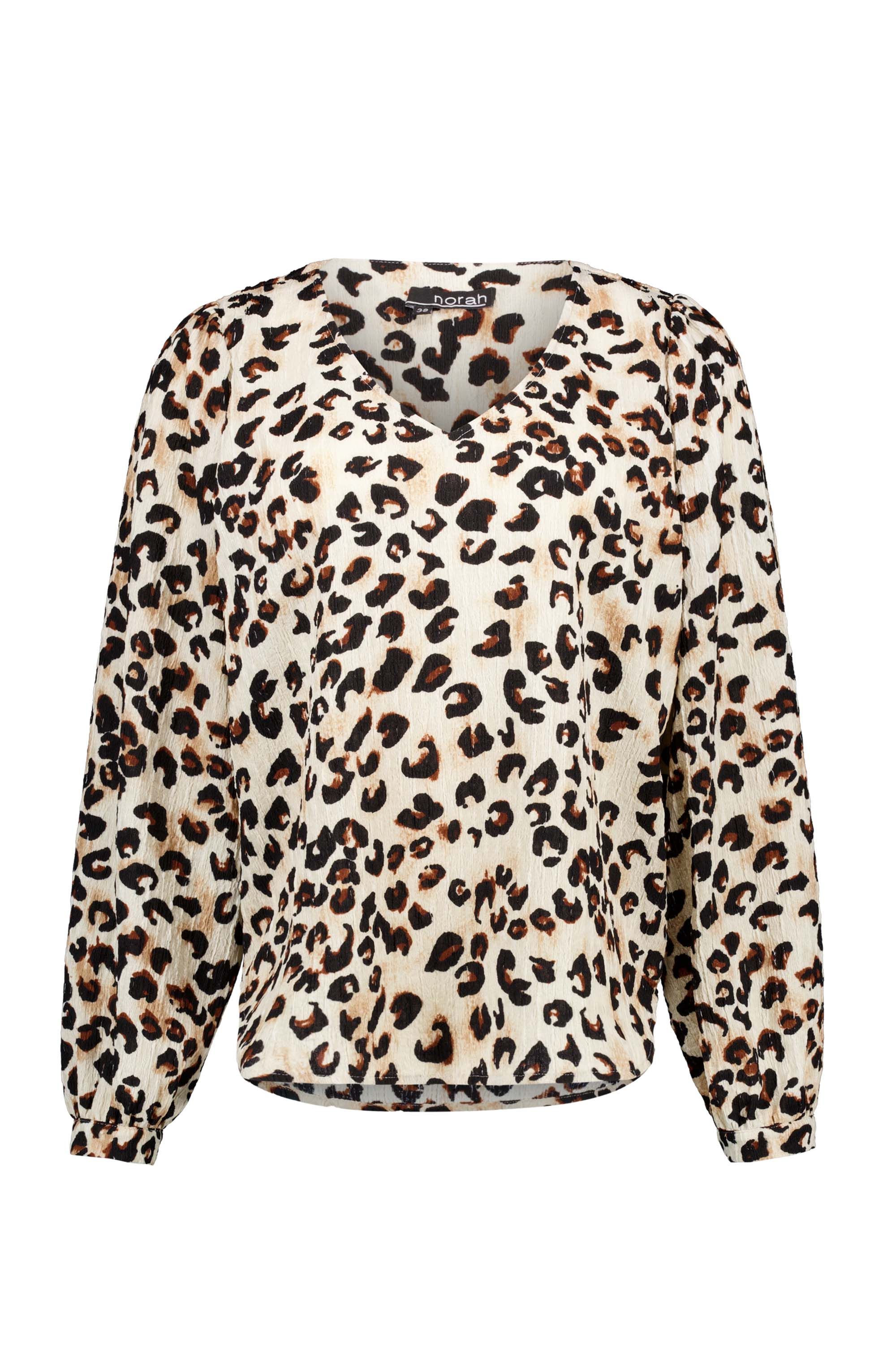 Norah Luipaardprint blouse brown multicolor 217646-220-44