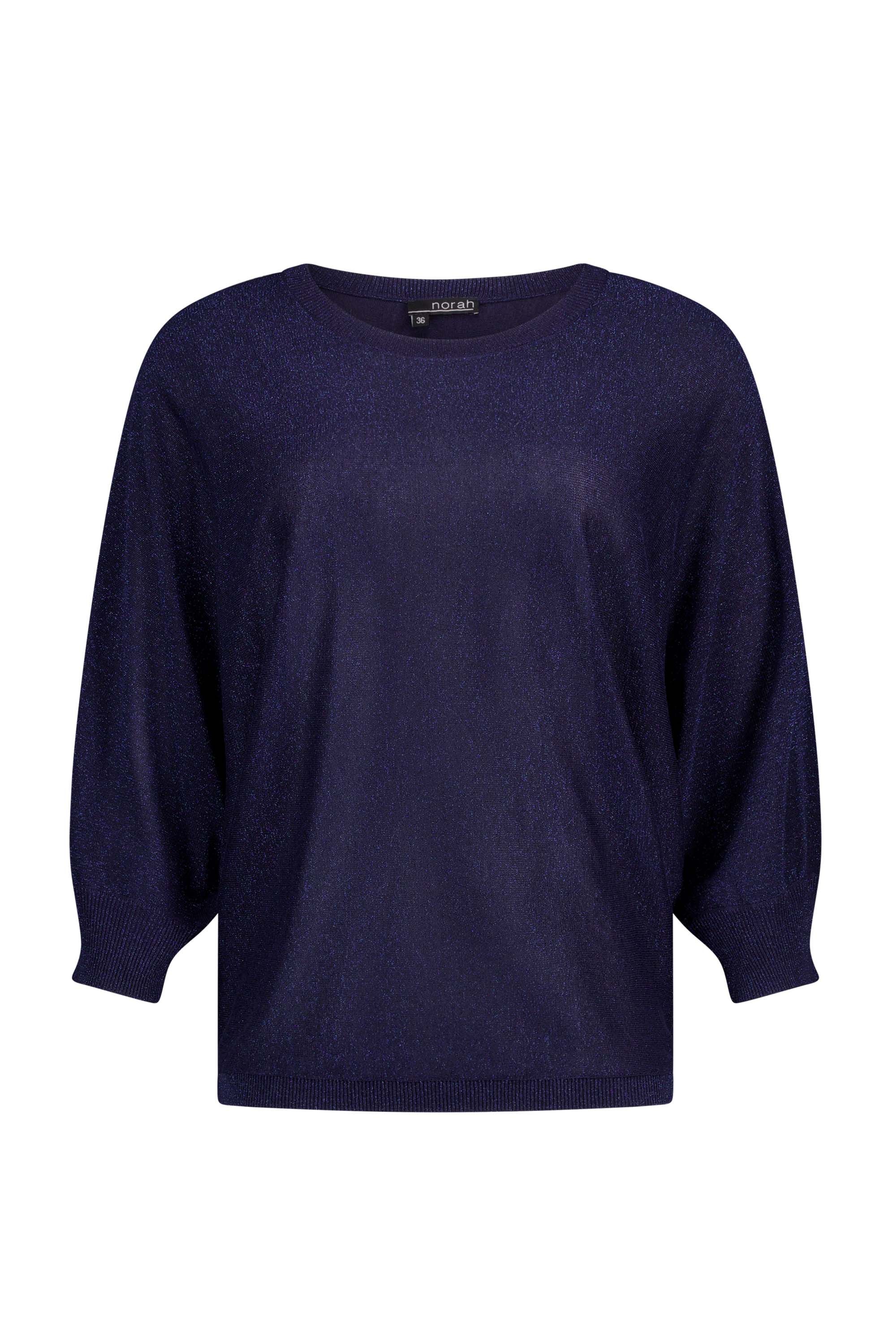 Norah Donkerblauwe trui met glans blue 217673-400-38