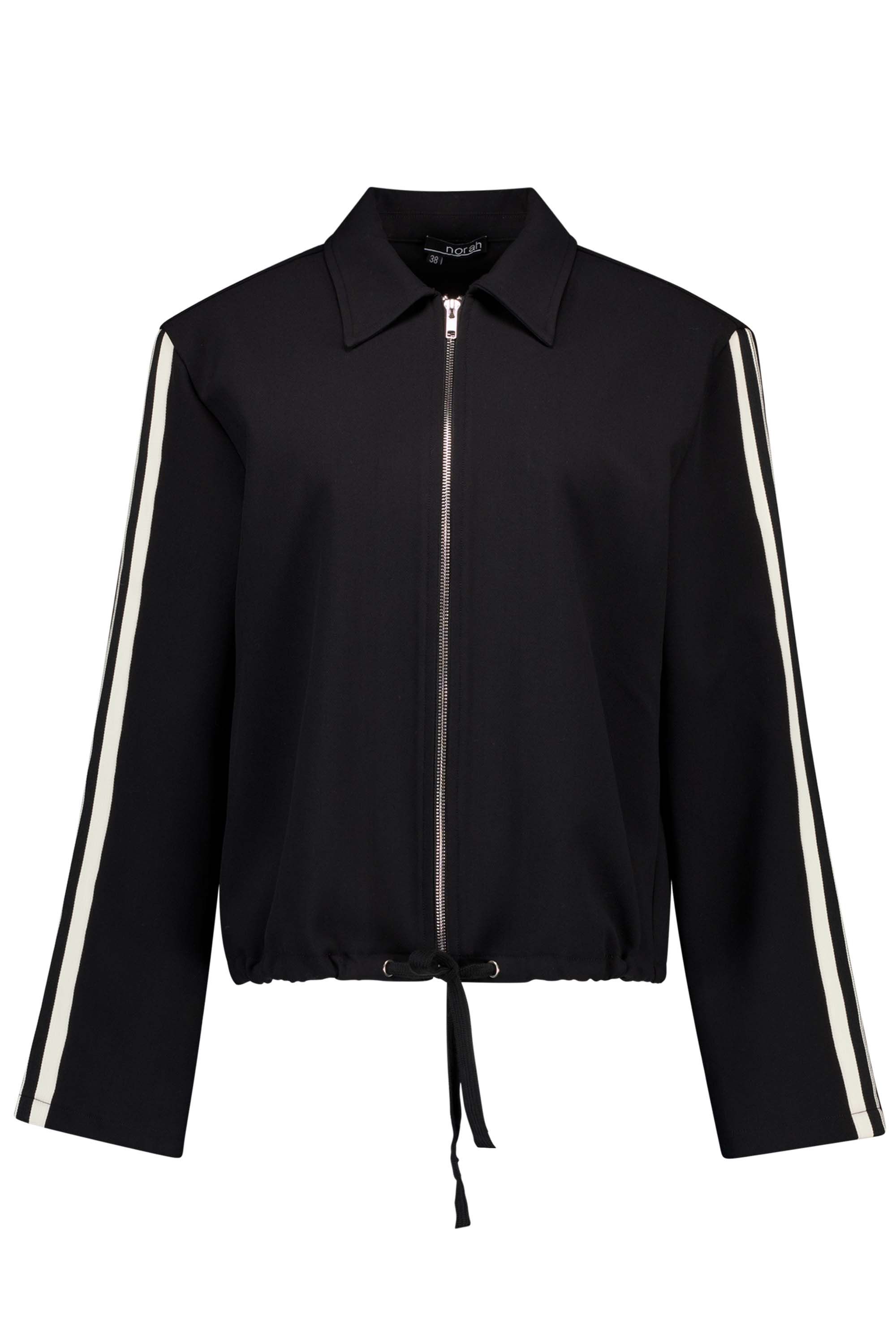 Norah Zwart jasje met bies black 217684-001-34 Norah Zwart jasje met bies black 217684-001-34