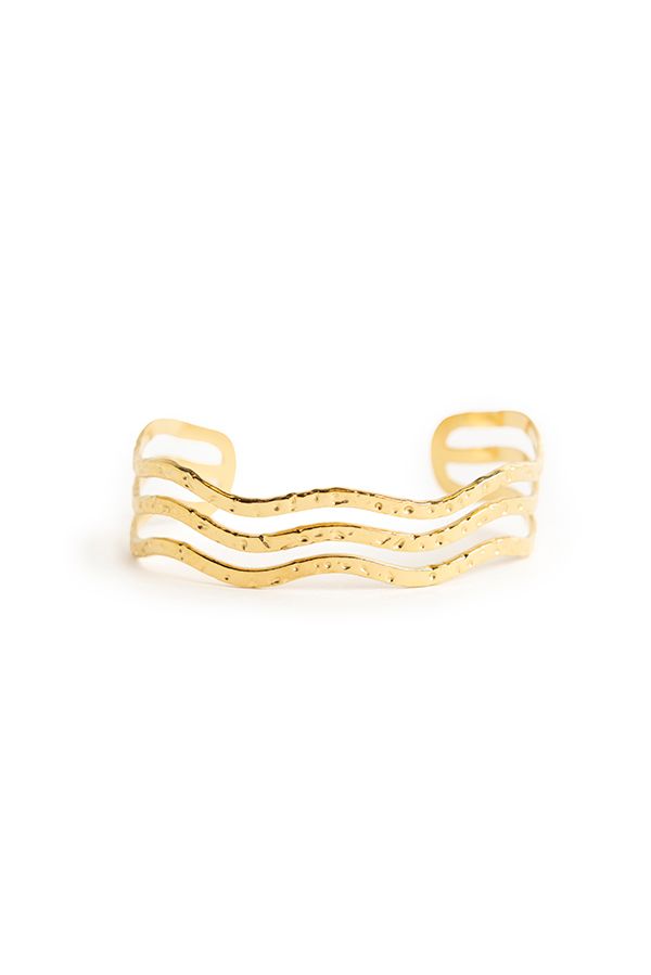 Norah Goudkleurige armband met golvend design gold 217698-199-ONE