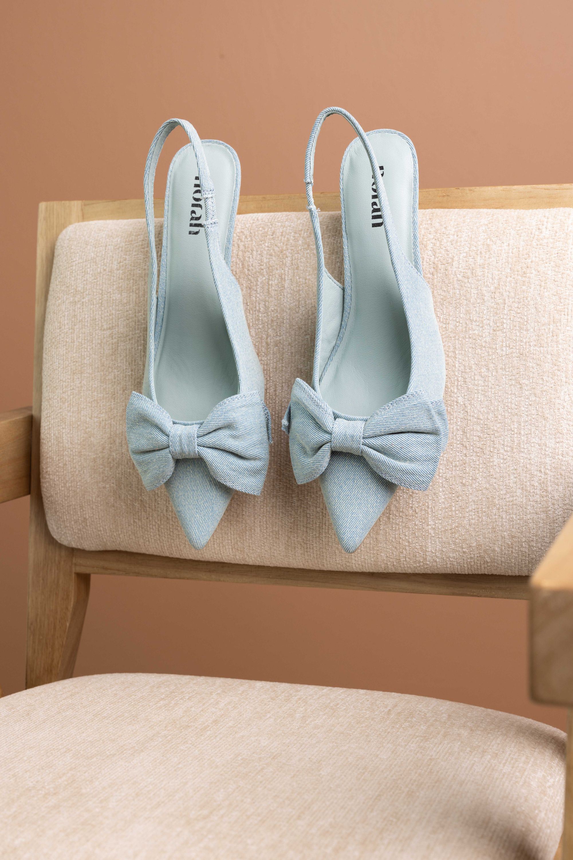 Norah Denim slingback met strik light denim 217706-478-40
