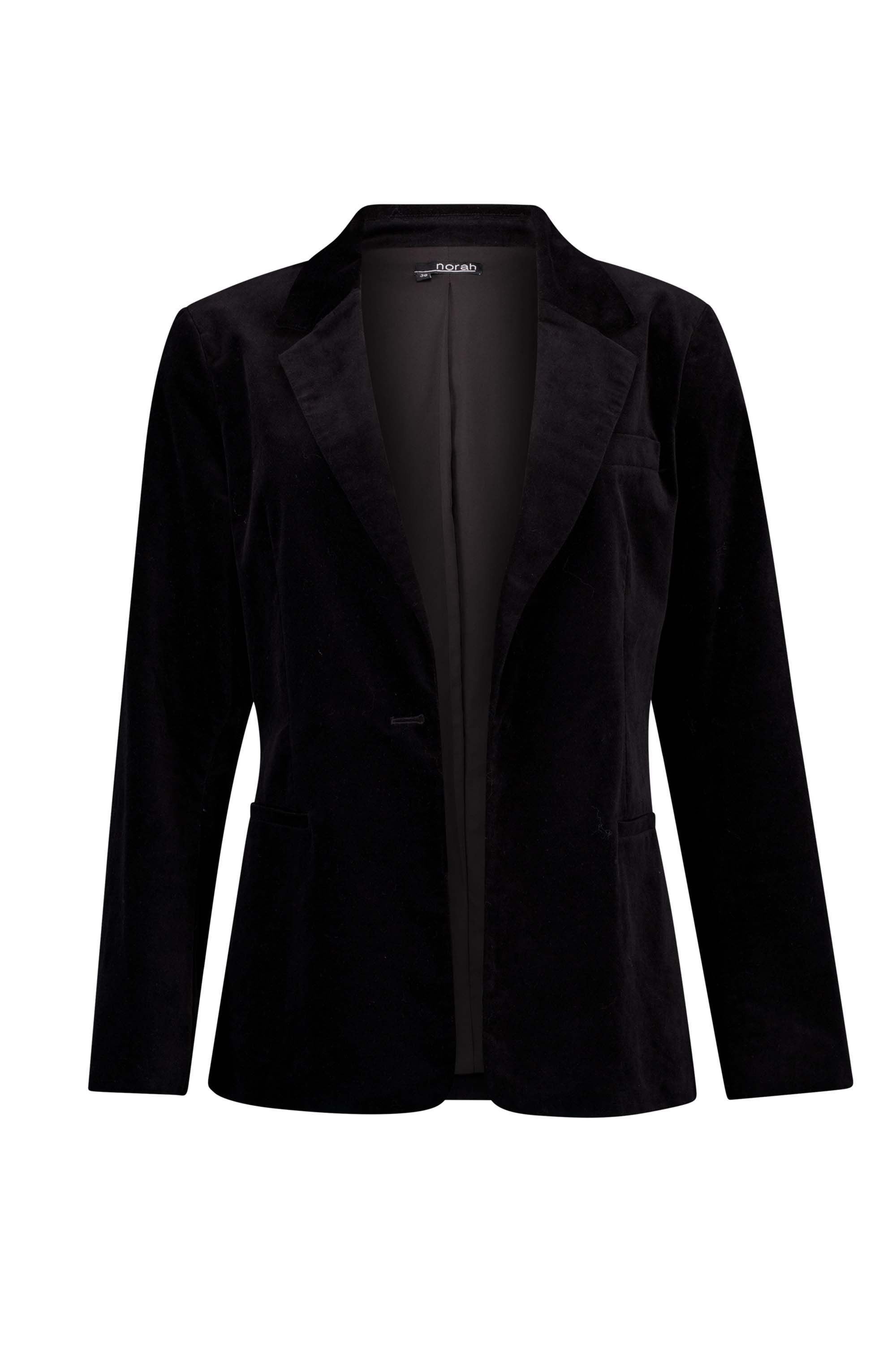 Norah Zwarte velvet blazer black 217735-001-34