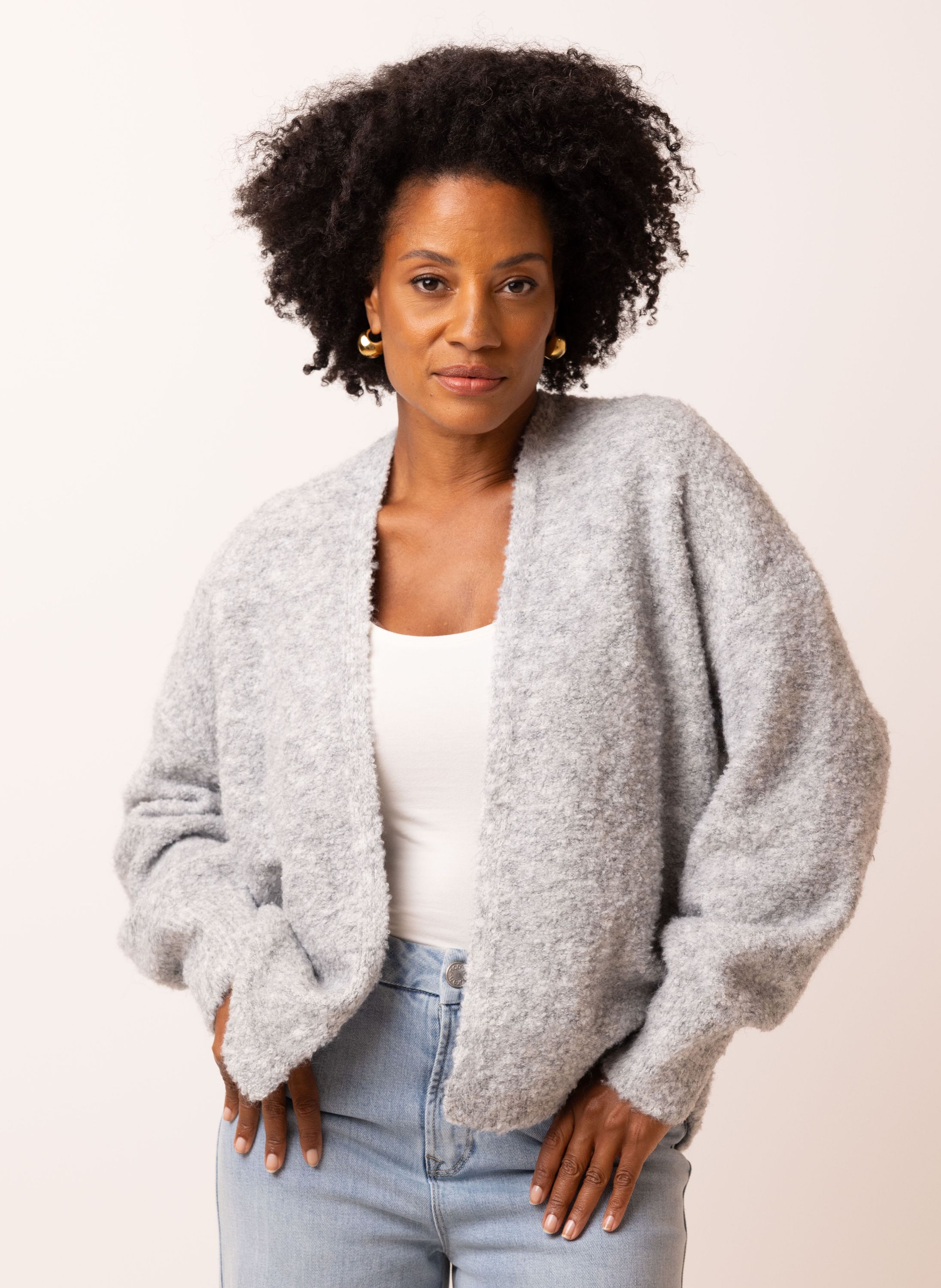 Norah Lichtgrijs zacht vest light grey 217740-051-48