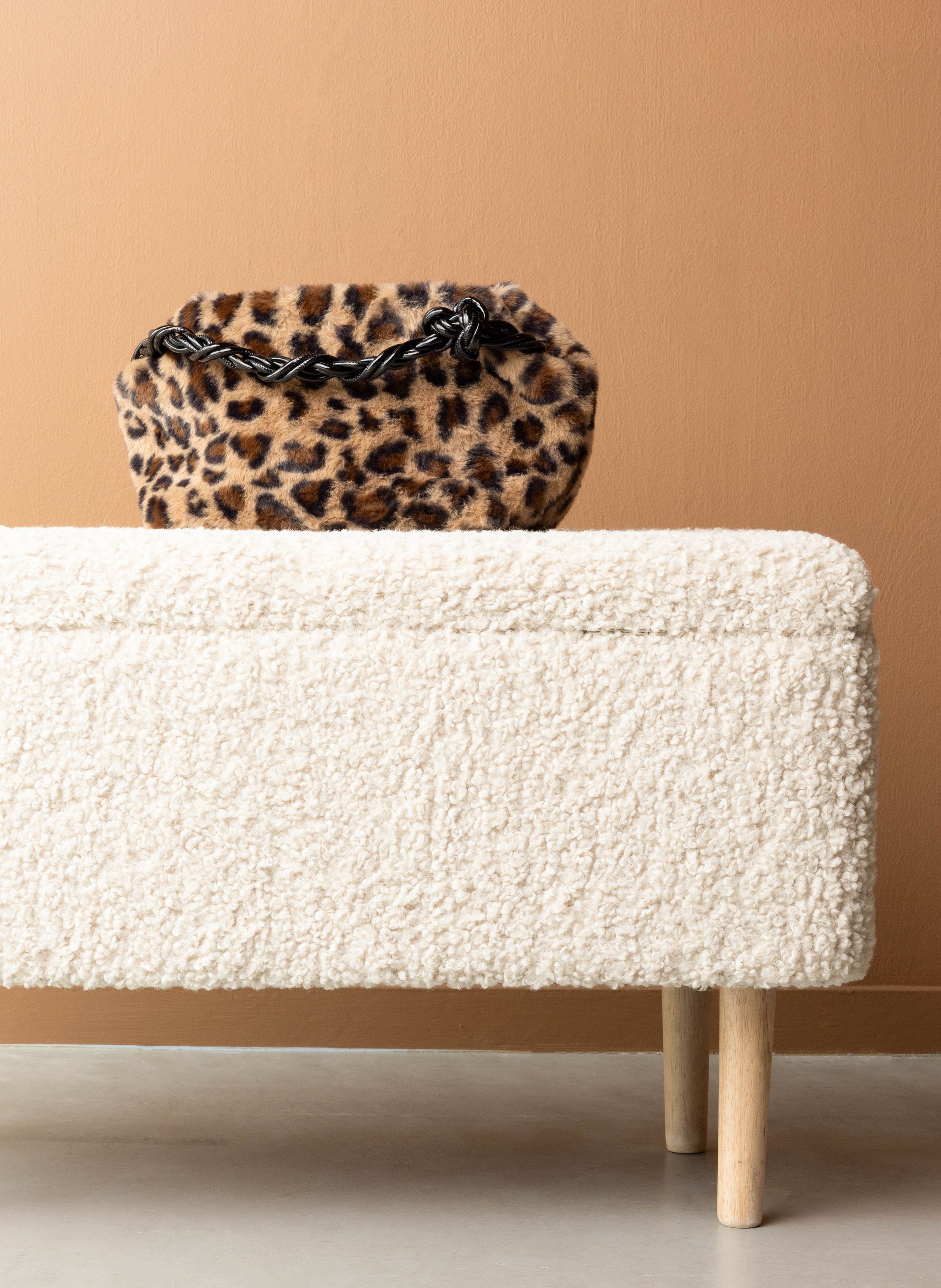 Norah Panterprint tasje van zachte stof black/brown 217743-032-ONE