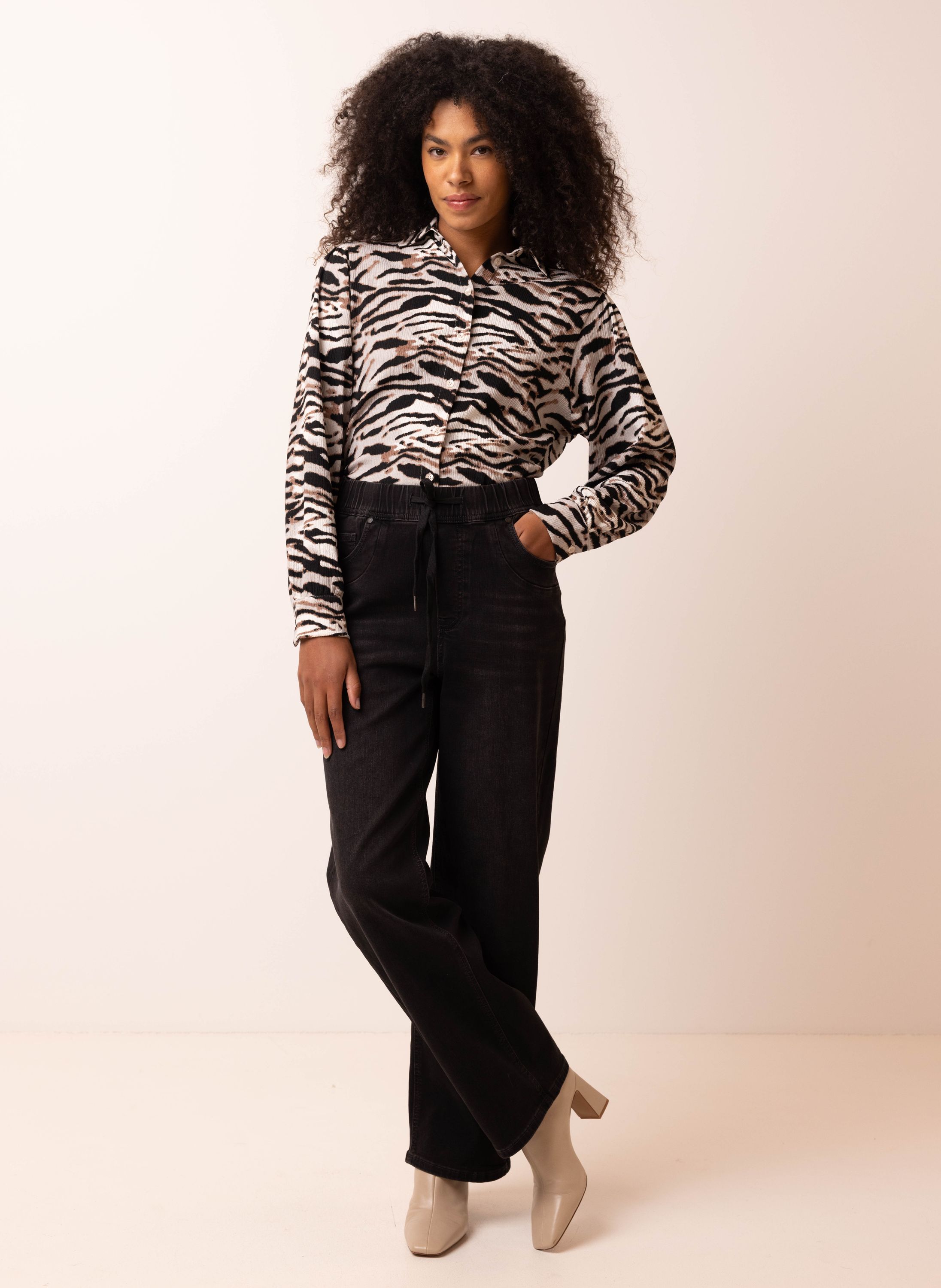 Norah Winnie jeans | Wide | Zwart | L30 black denim 217759-488-34