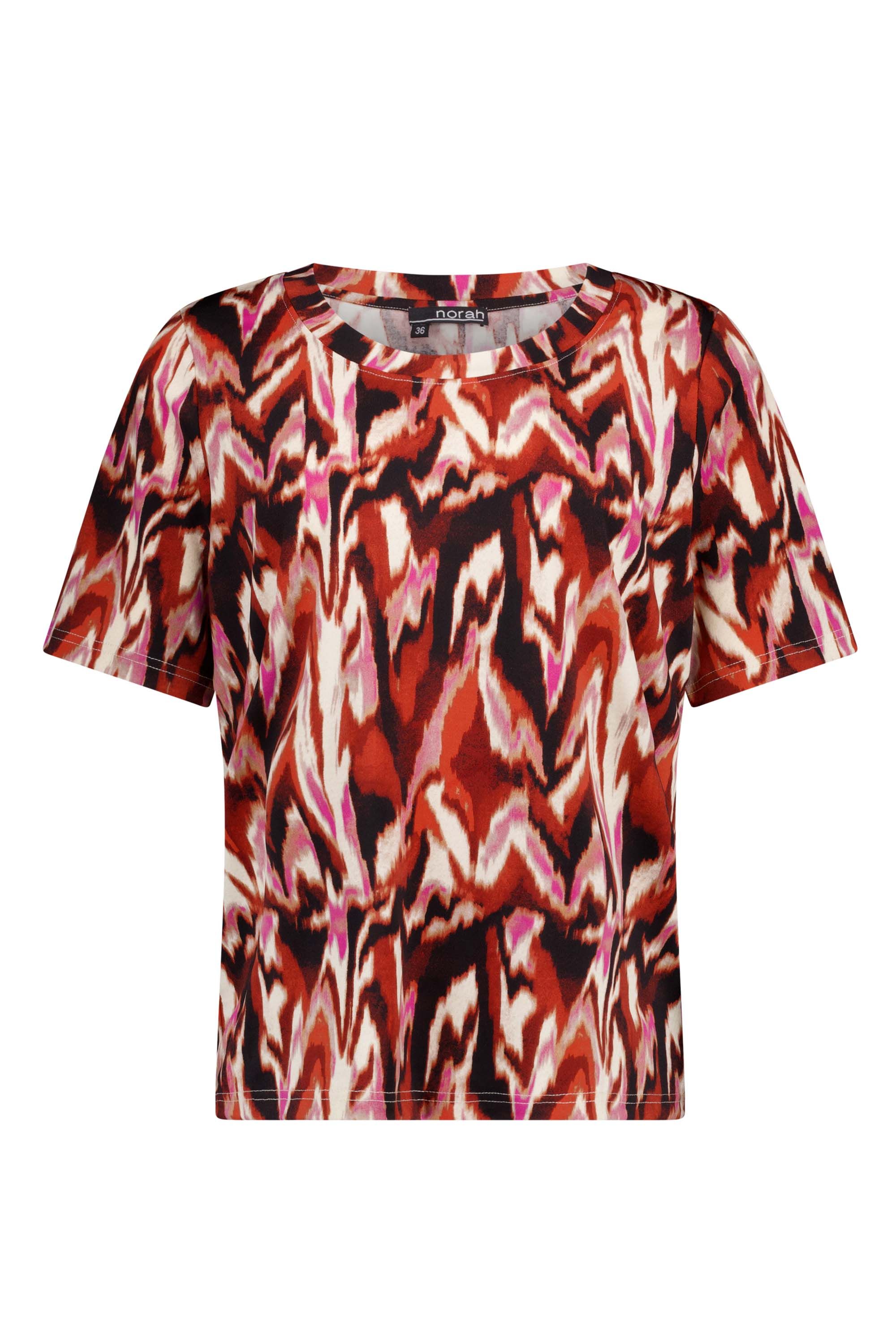 Norah Kleurrijk shirt met grafisch dessin multicolor 217766-002-44