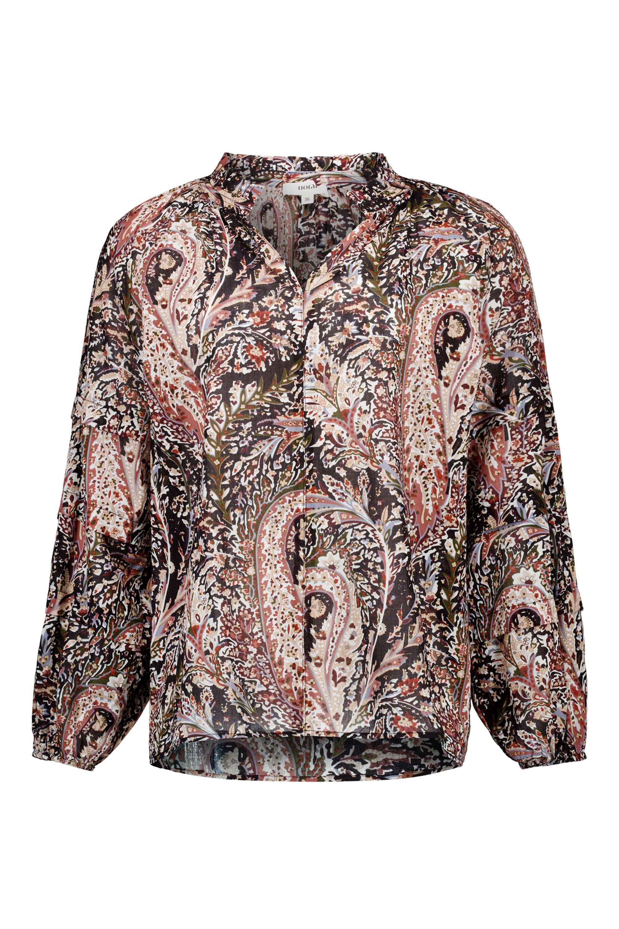Norah Kleurrijke blouse met paisleypatroon black multicolor 217767-020-38