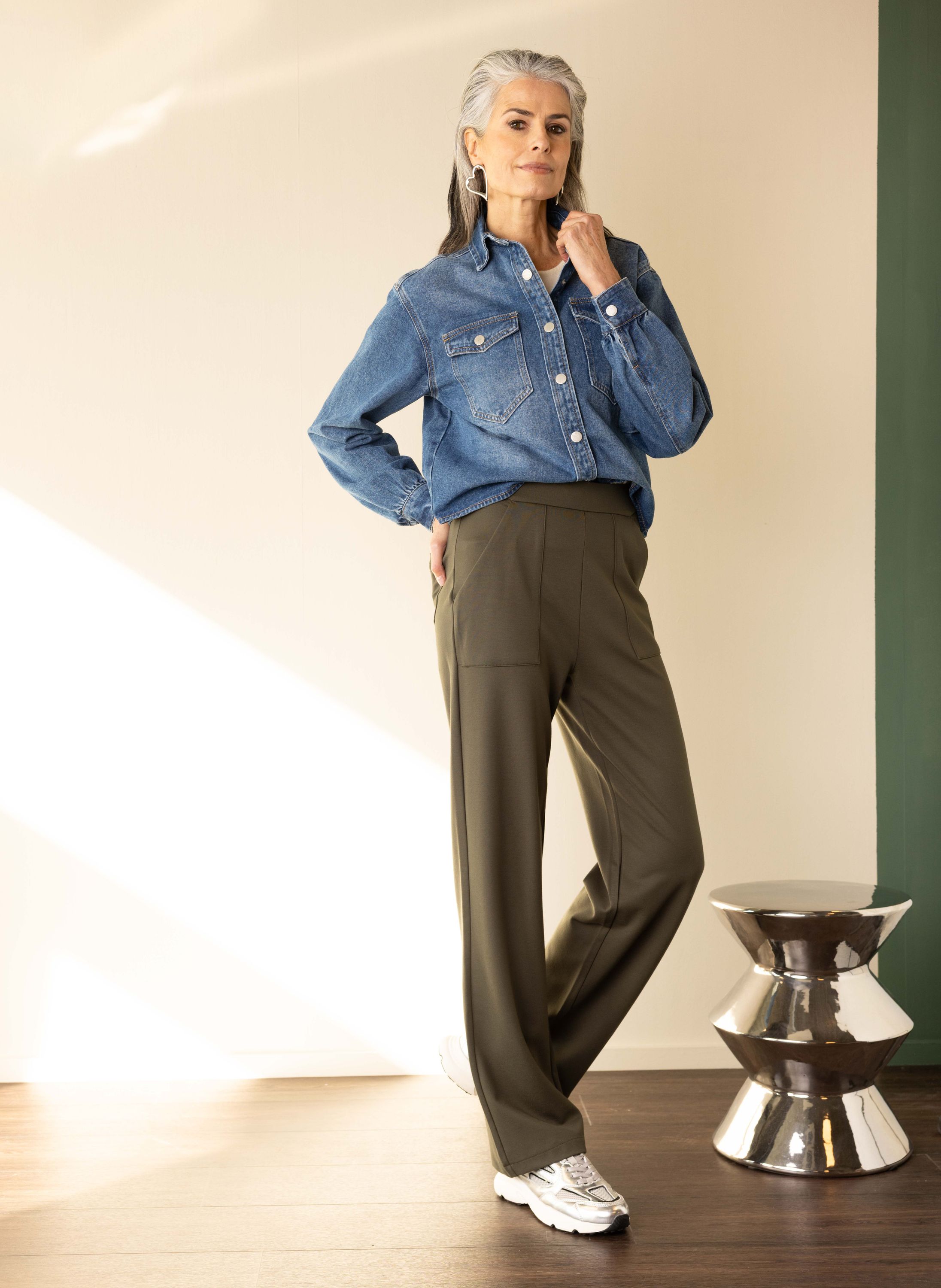 Norah Tara broek donkergroen | L32 dark army 217771-580-38