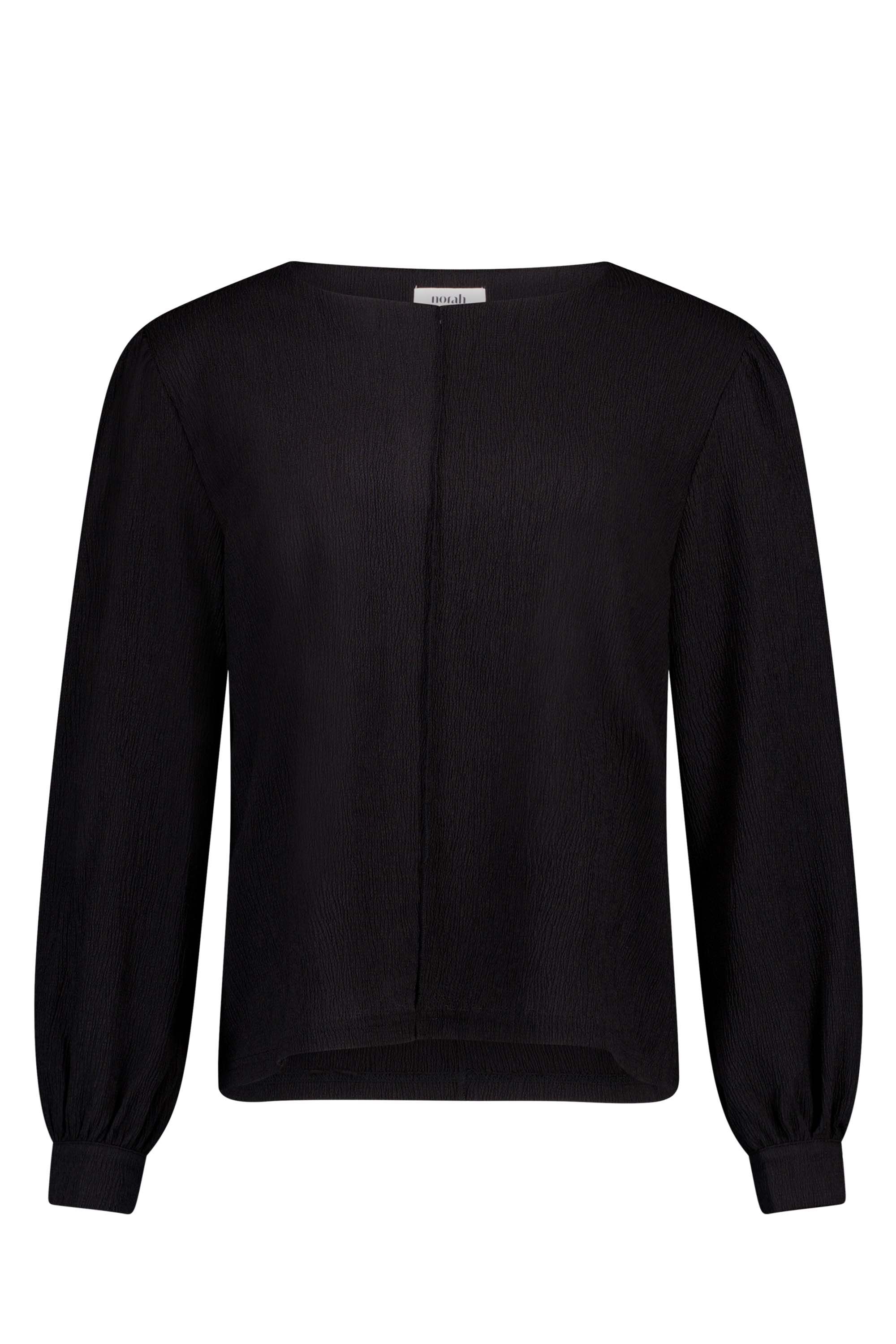 Norah Zwart shirt met pofmouwen black 217778-001-36 Norah Zwart shirt met pofmouwen black 217778-001-36