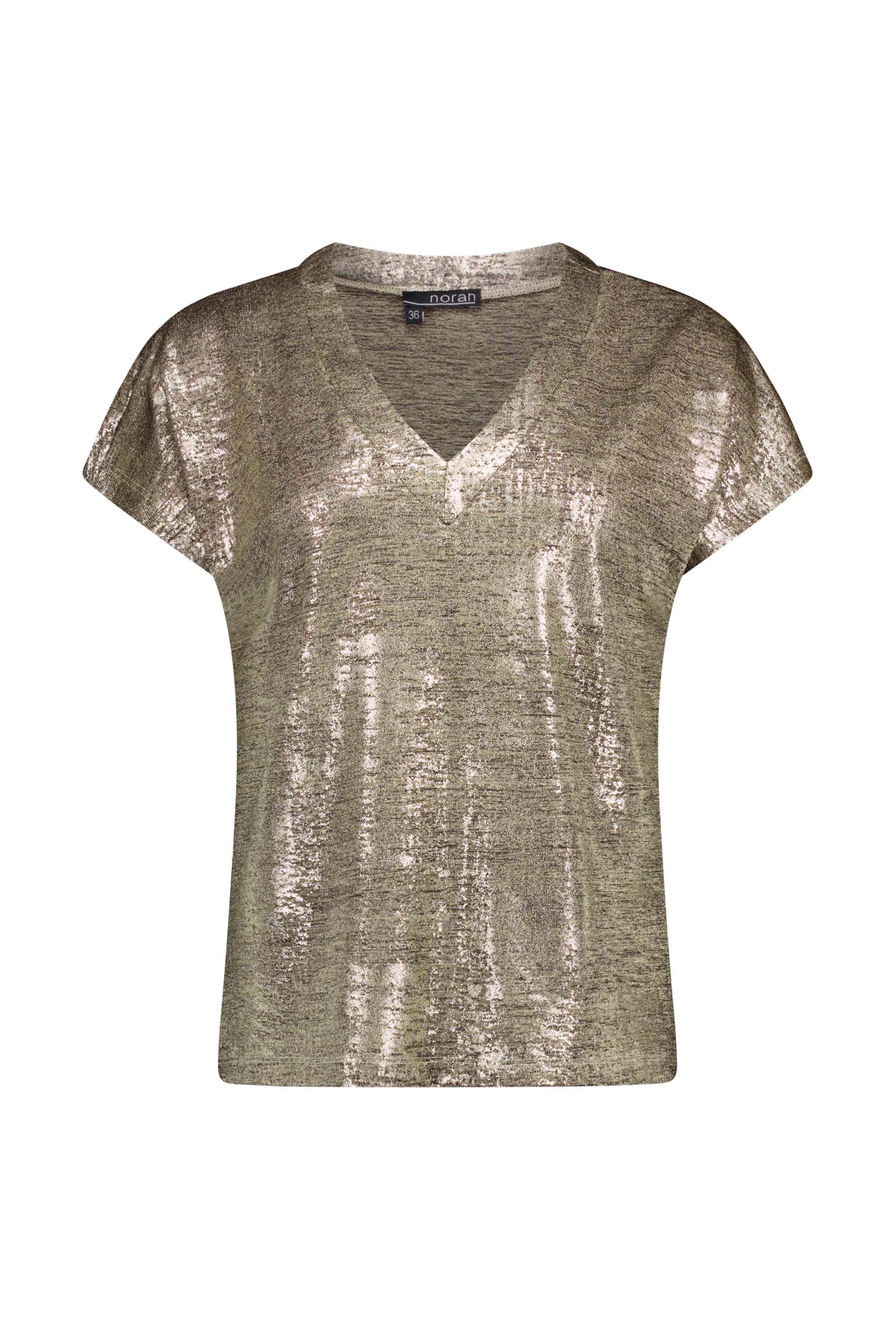 Norah Goudkleurig shirt met glans gold multicolor 217788-198-34