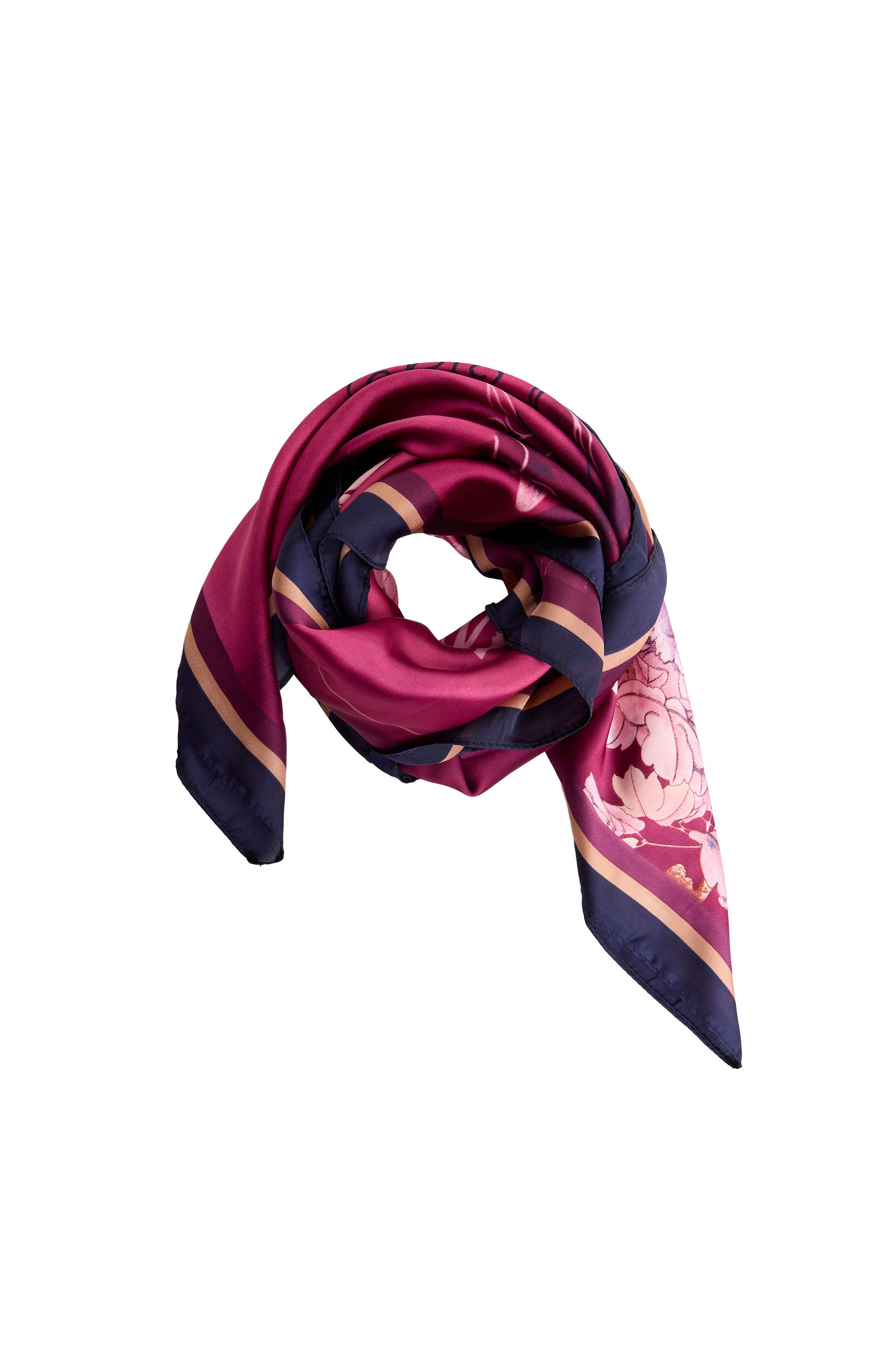 Norah Paarse sjaal met bloemen purple multicolor 217798-820