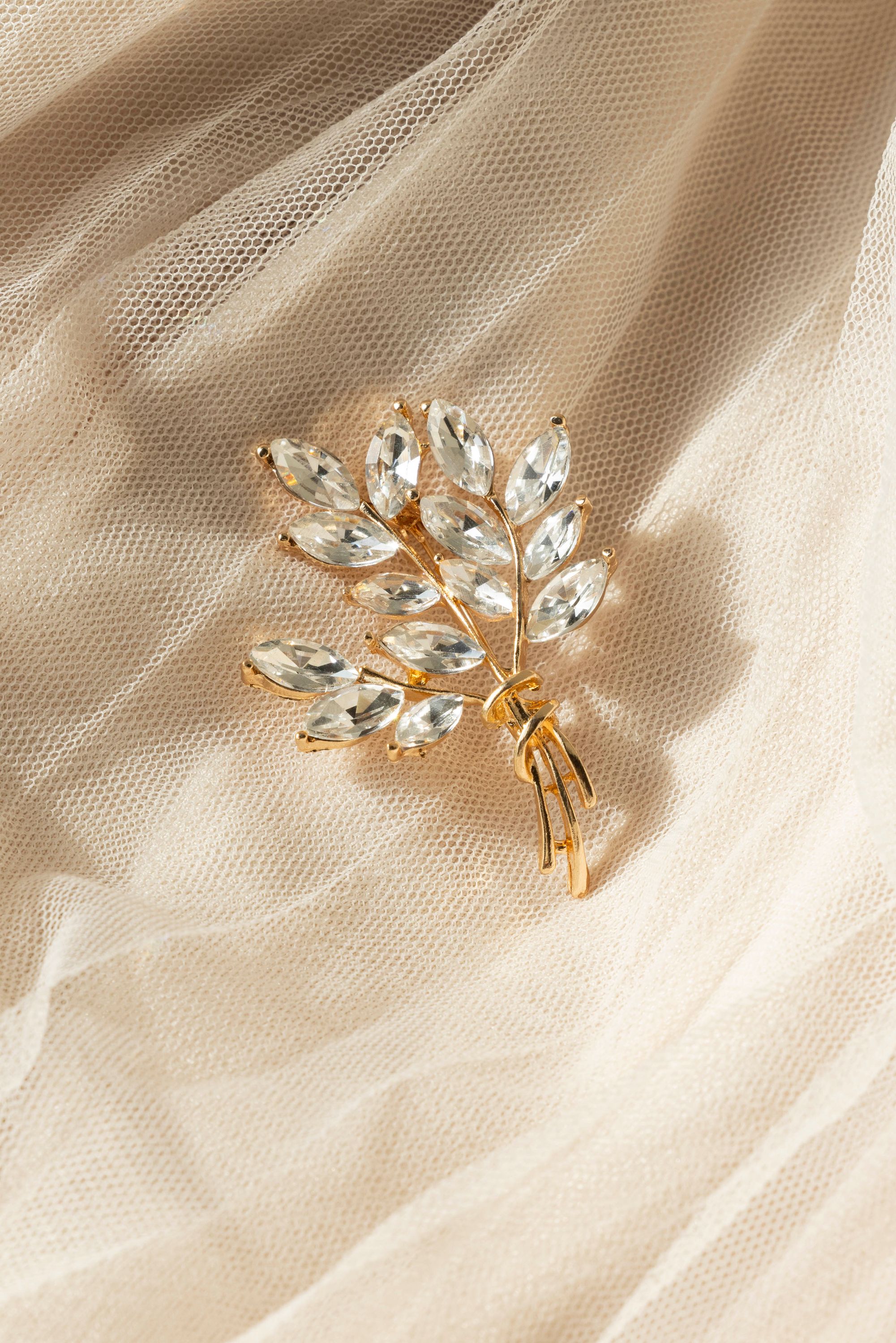 Norah Broche takjes white/gold 217802-143-ONE