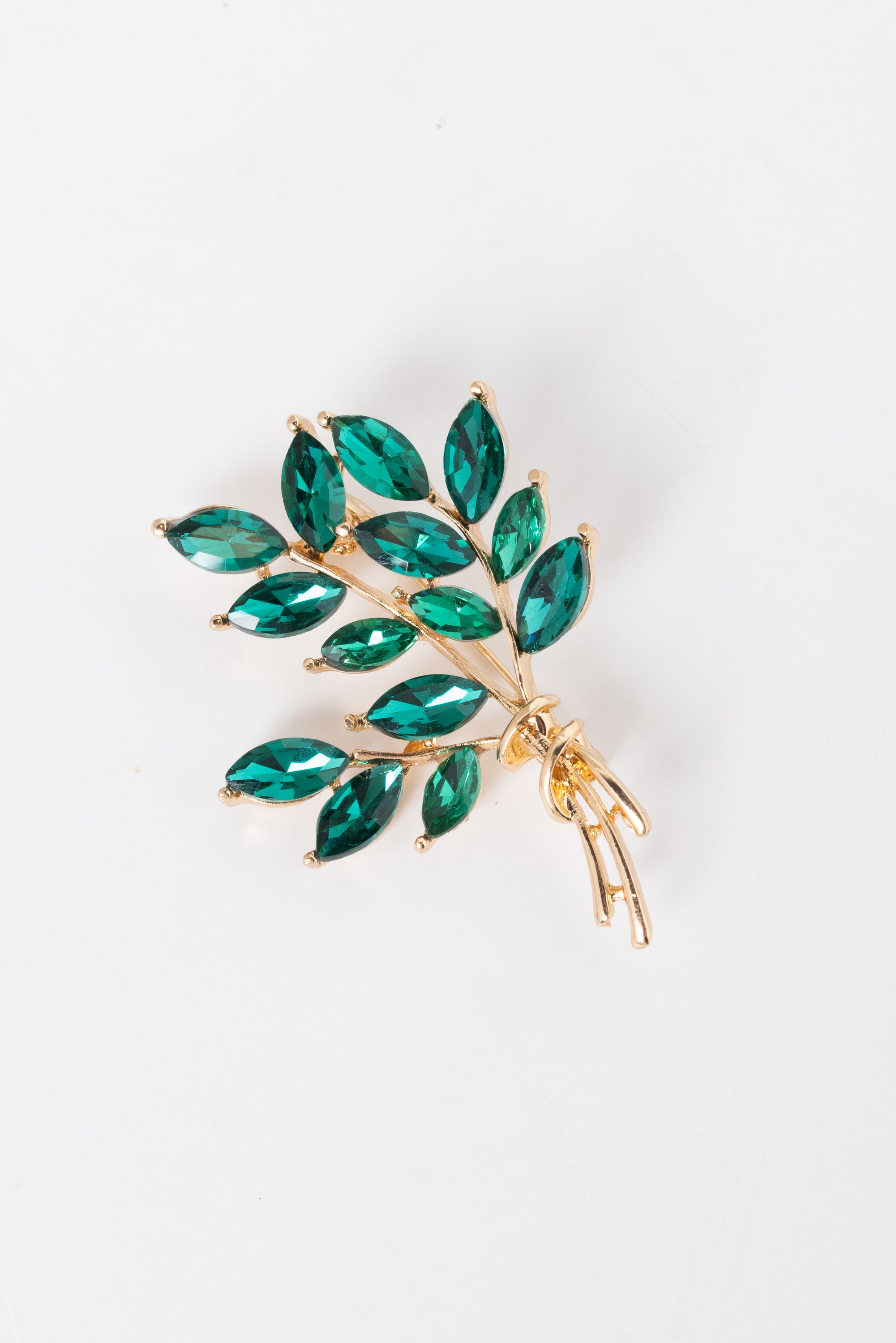 Norah Broche groene bladeren gold multicolor 217802-198-ONE