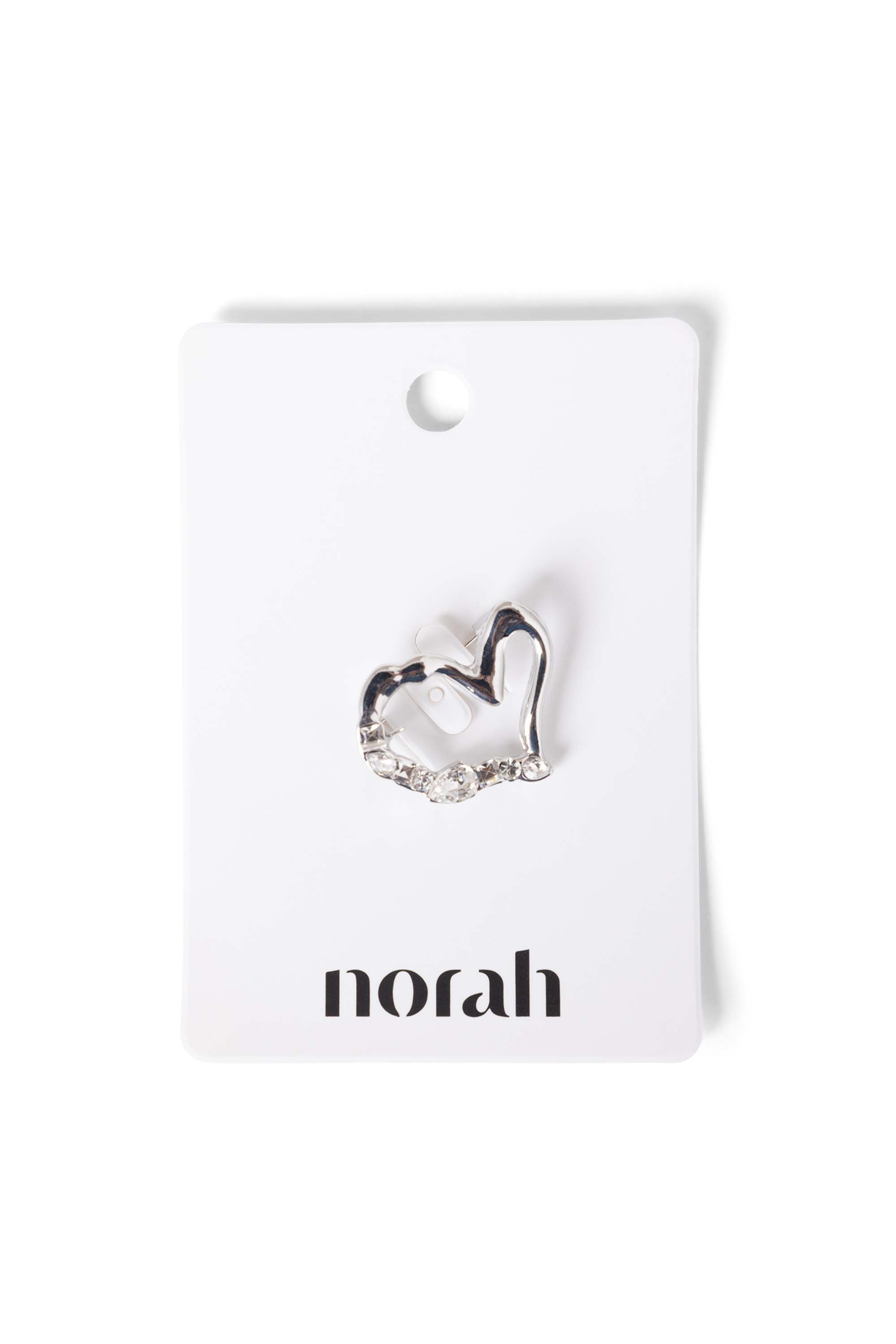 Norah Broche goudkleurig hartje met steentjes silver 217804-099-ONE