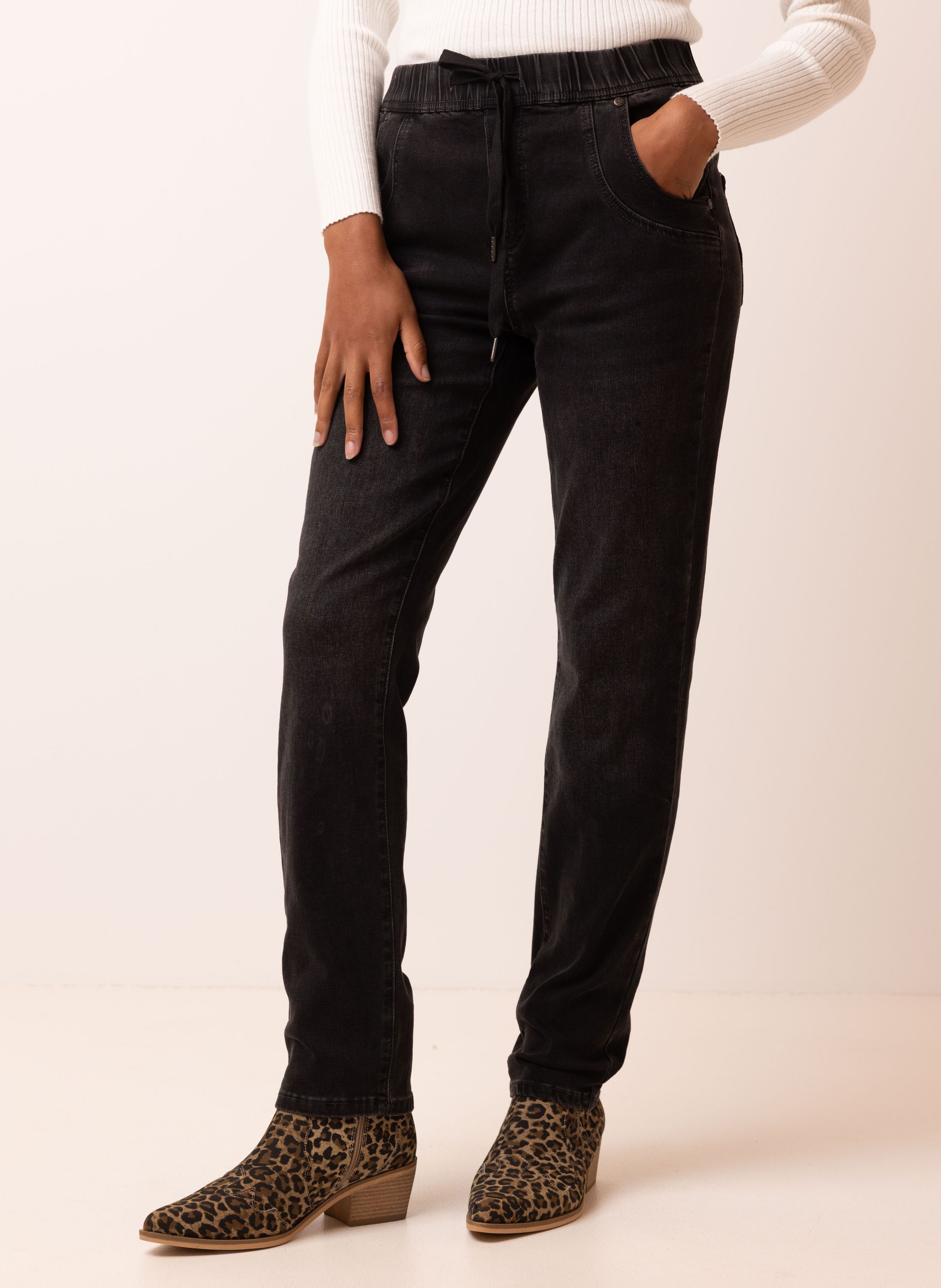 Norah Jady jeans | Slim | Zwart | L28 black denim 217805-488-44