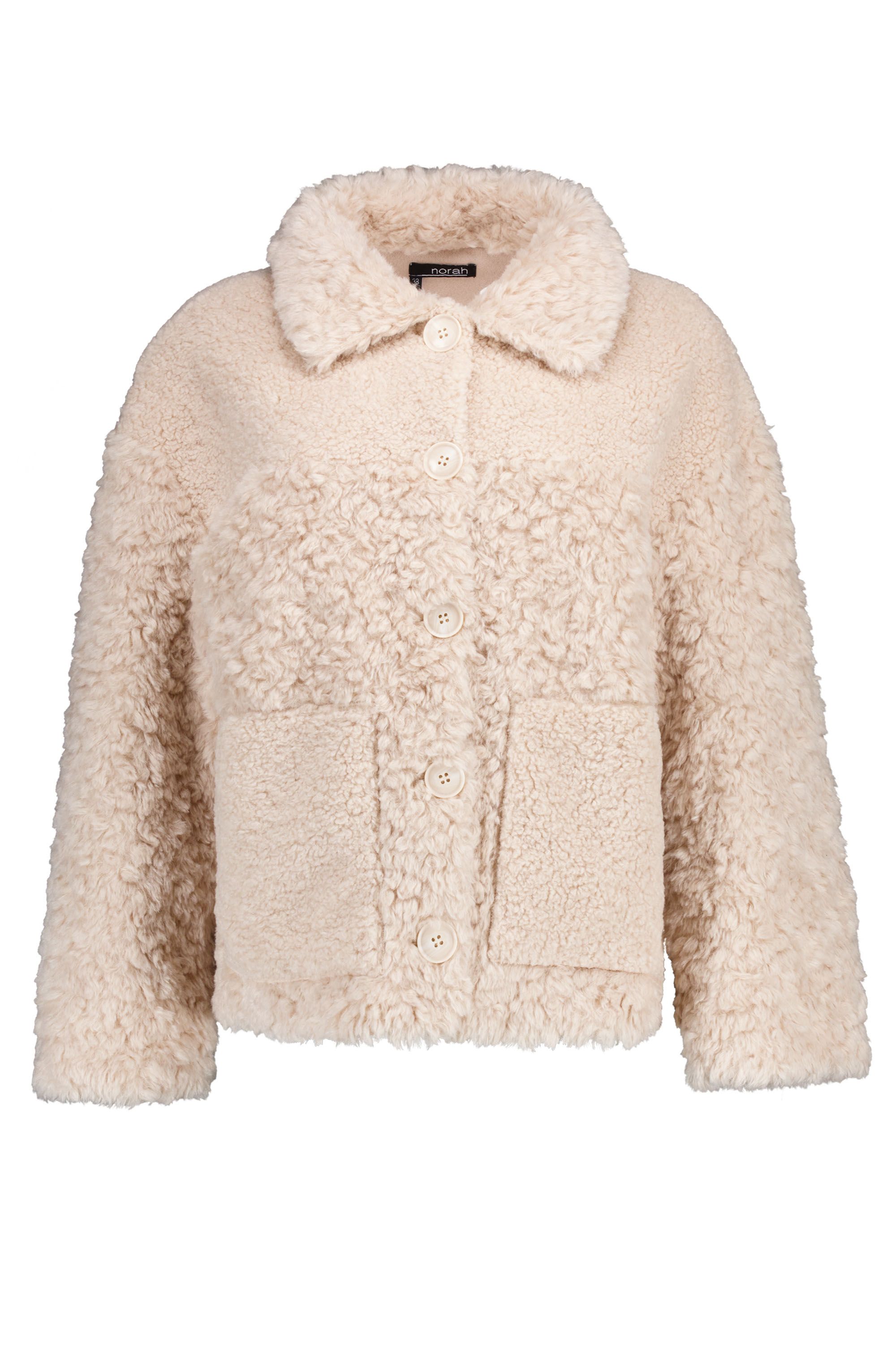 Norah Licht zandkleurig teddy jasje light sand 217823-111