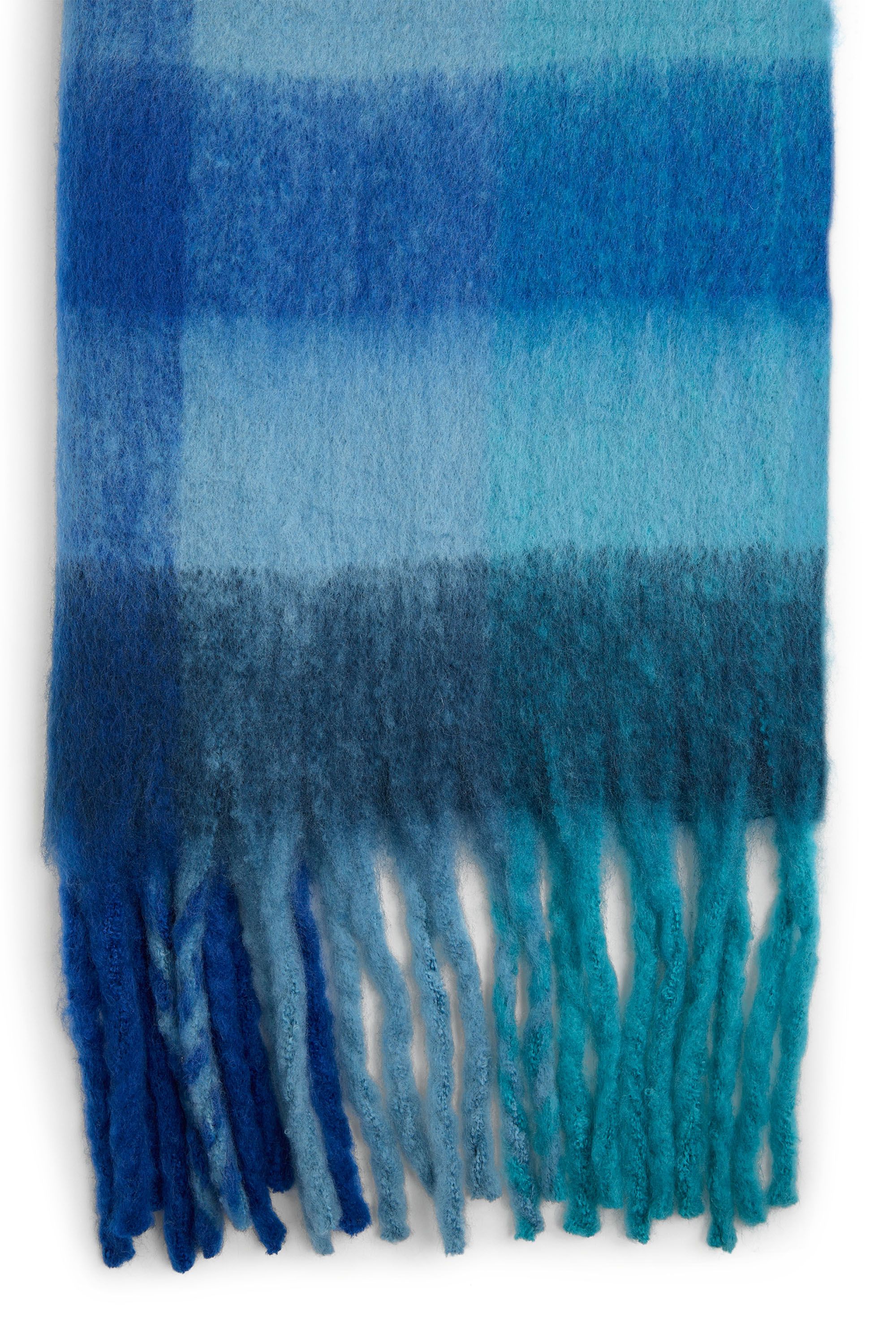 Norah Blauw geruite gebreide sjaal blue multicolor 217831-420