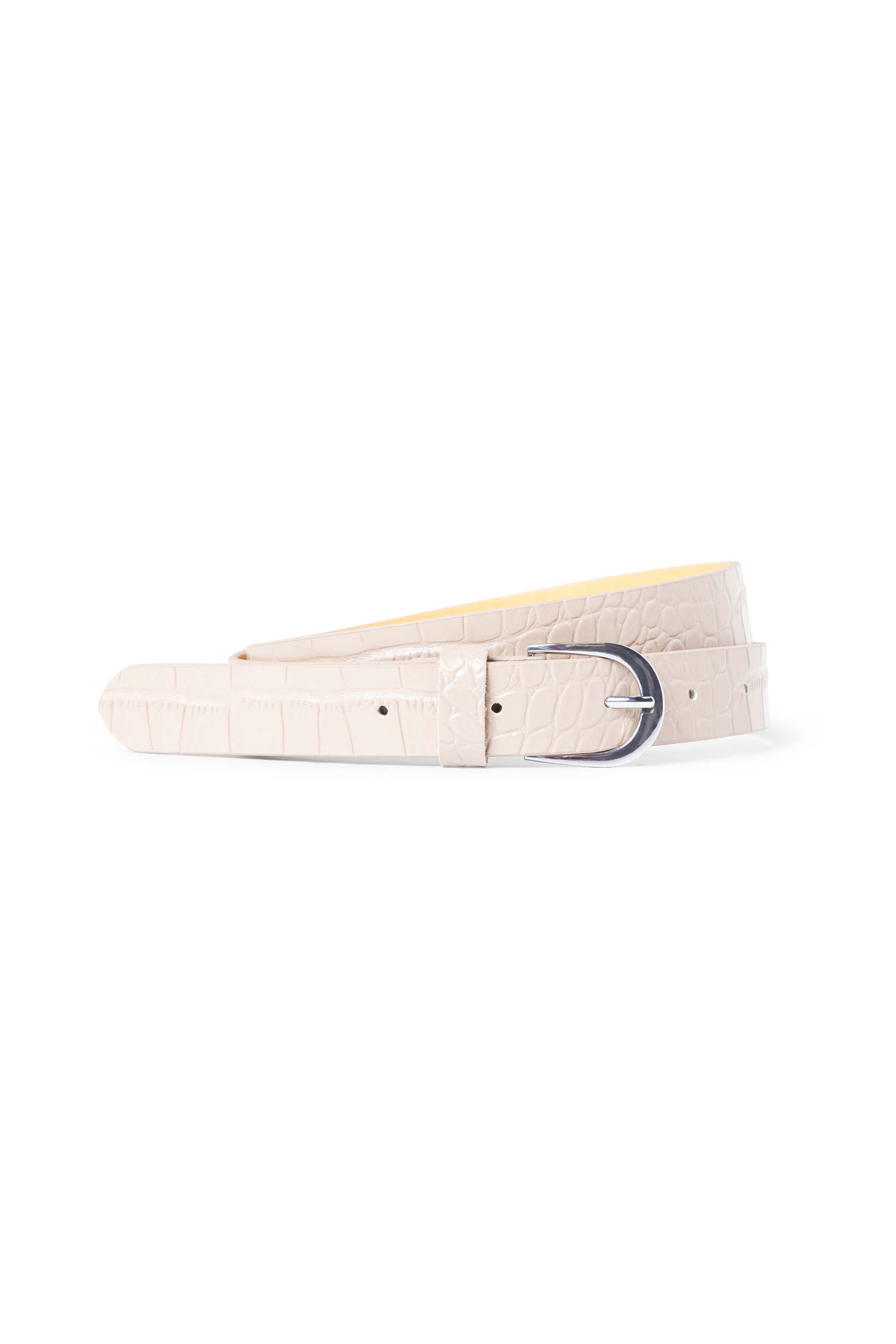 Norah Leren lichtbruine riem met zilverkleurige gesp stone 217839-116-XL