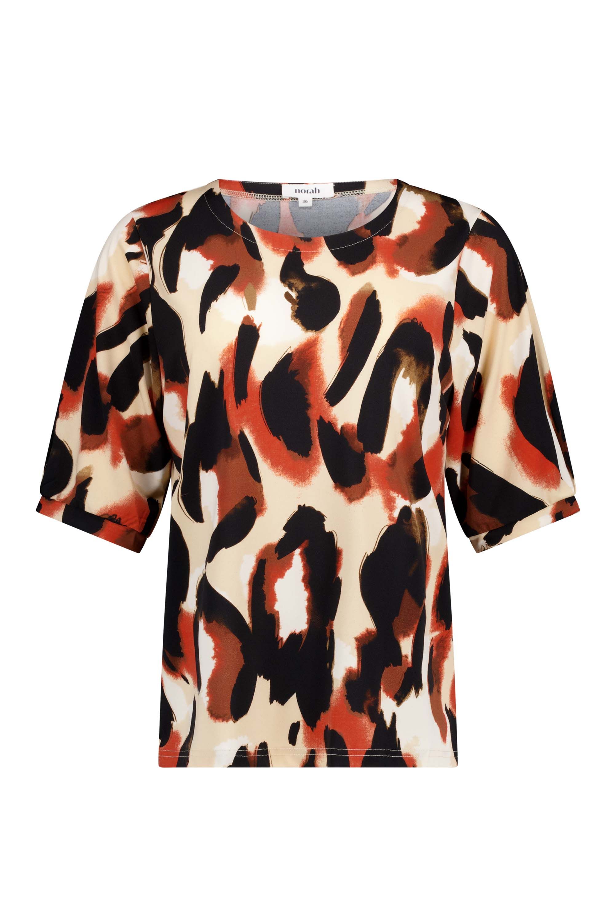 Norah Kleurrijk shirt met dierenprint multicolor 217842-002-44