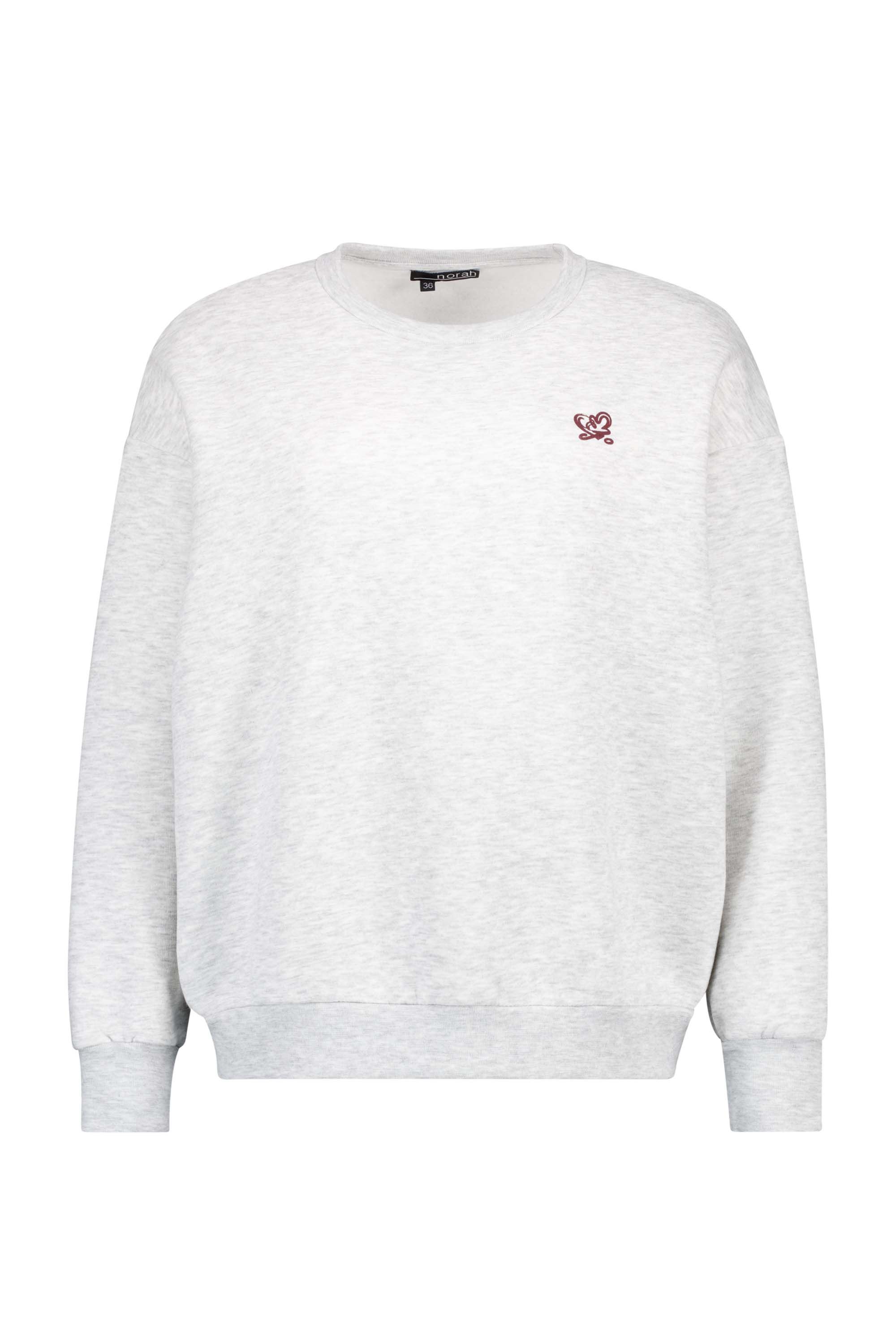 Norah Sweater met print aan de achterzijde grey melange 217844-050-36